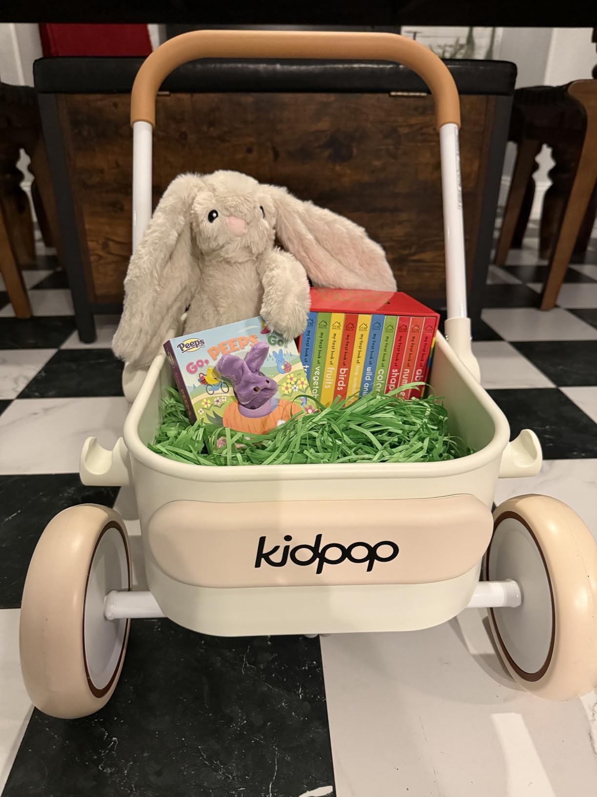 PULA Baby Push Walker with Wheels Toddler Wagon for First Learner Baby Toys 6-12 Months, 1 Year Old Birthday Gifts, Indoors and Outdoors (Green) customer photo 2