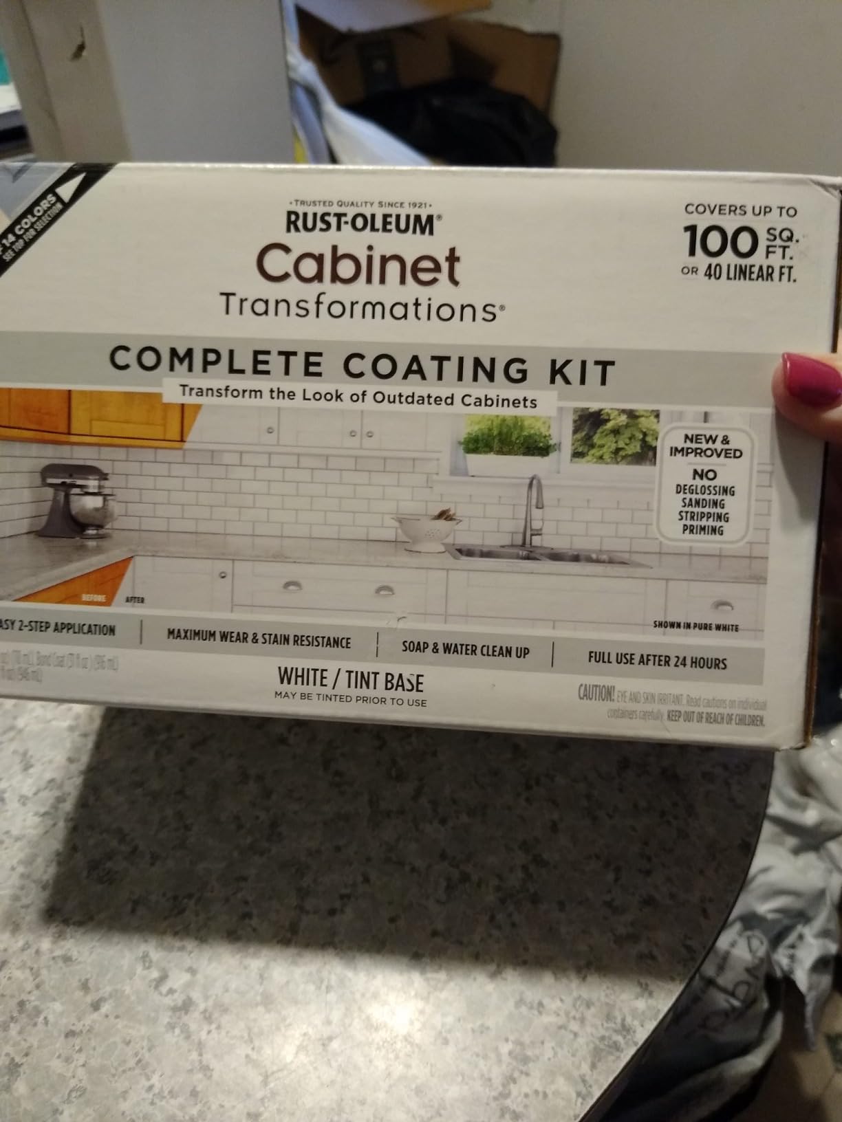Rust-Oleum 392913 Cabinet Transformations Complete Coating Kit, Quart, Satin Black customer photo 1