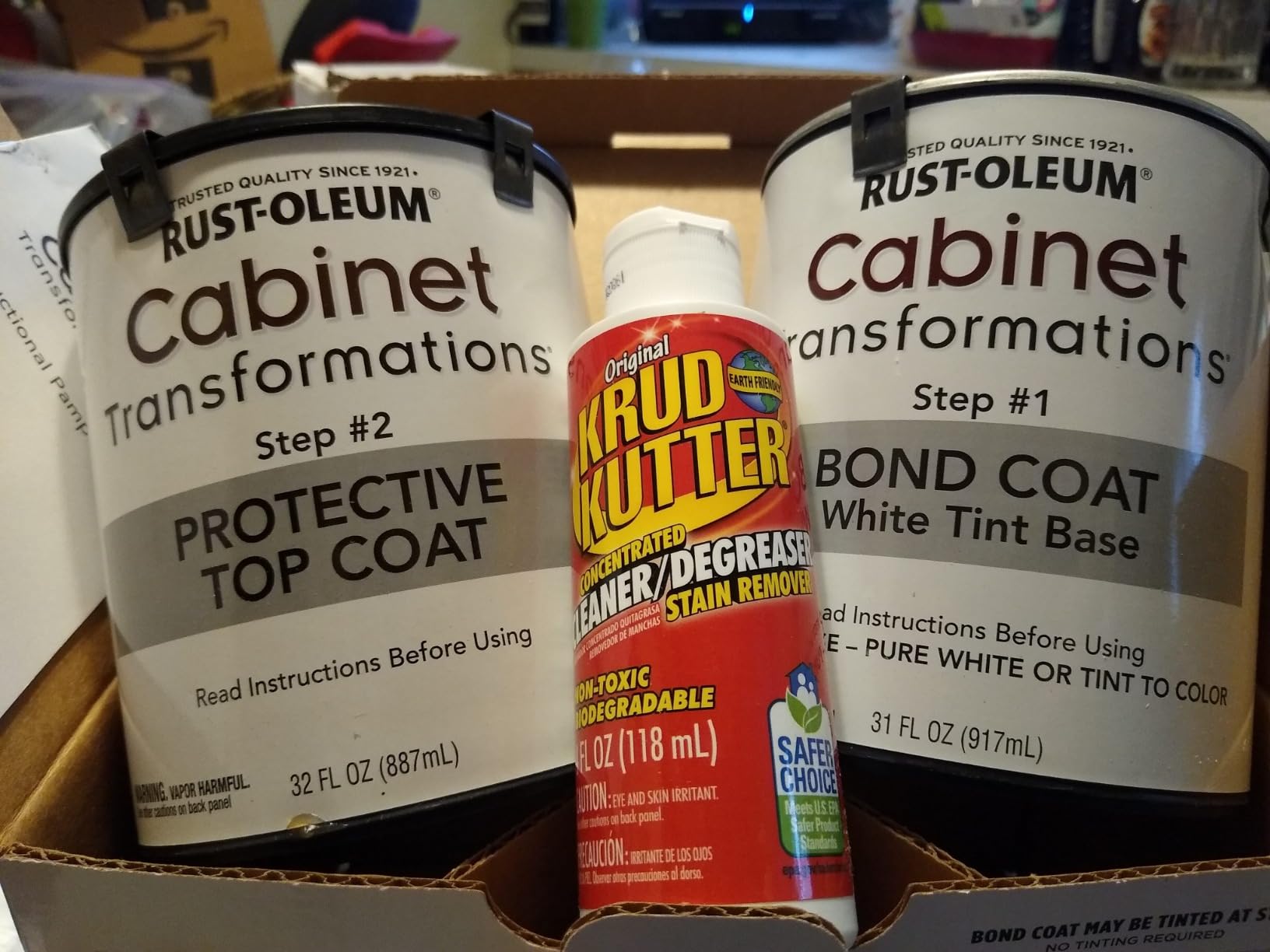 Rust-Oleum 392913 Cabinet Transformations Complete Coating Kit, Quart, Satin Black customer photo 2