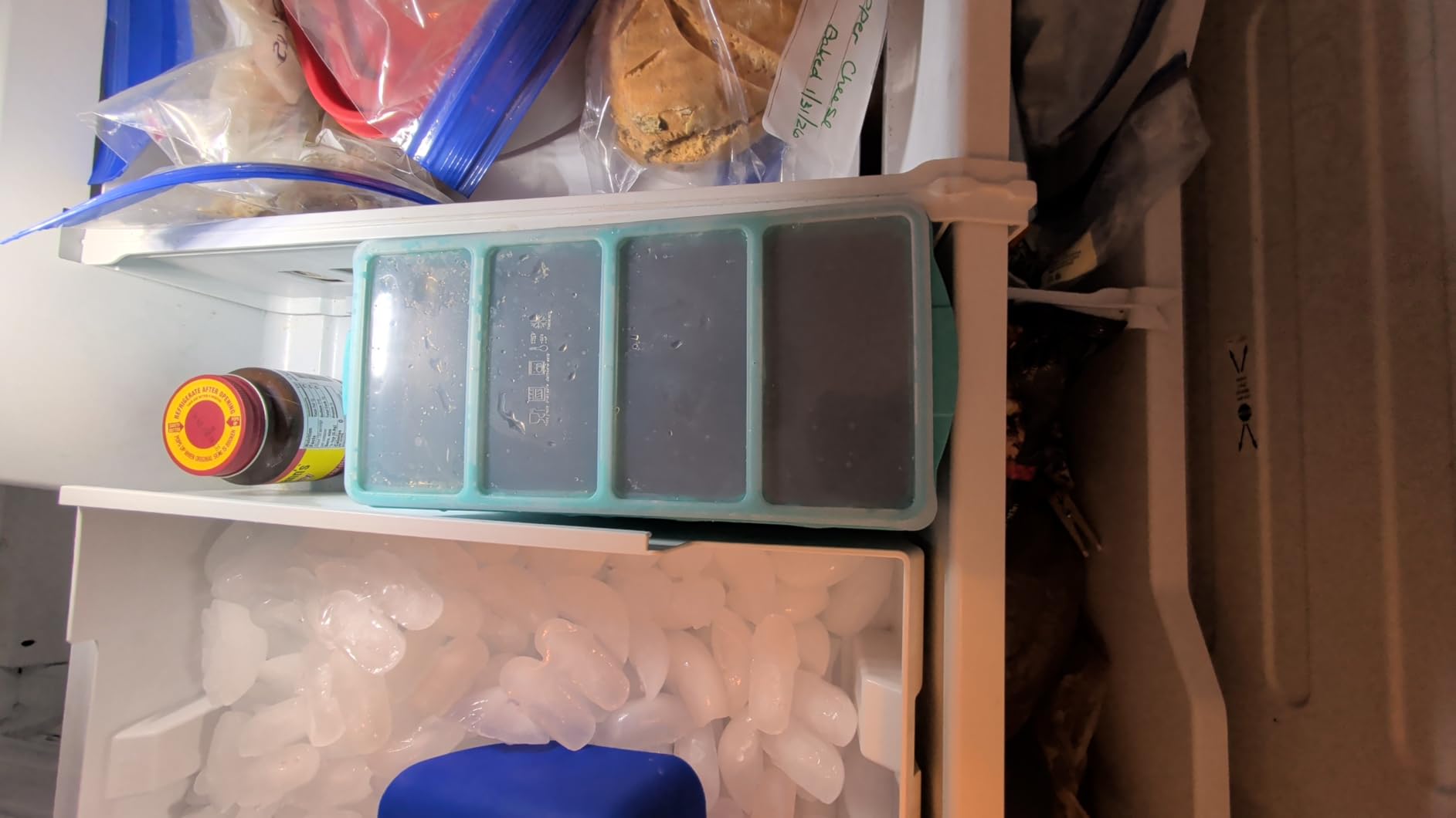1/2 Cup Silicone Freezer Tray With Lid - Silicone Freezer Molds 2-Pack For meal prep & freezing of various sauces and other dishes, makes 12 perfect 1/2 cup portions cubes, oven and dishwasher safe customer photo 2