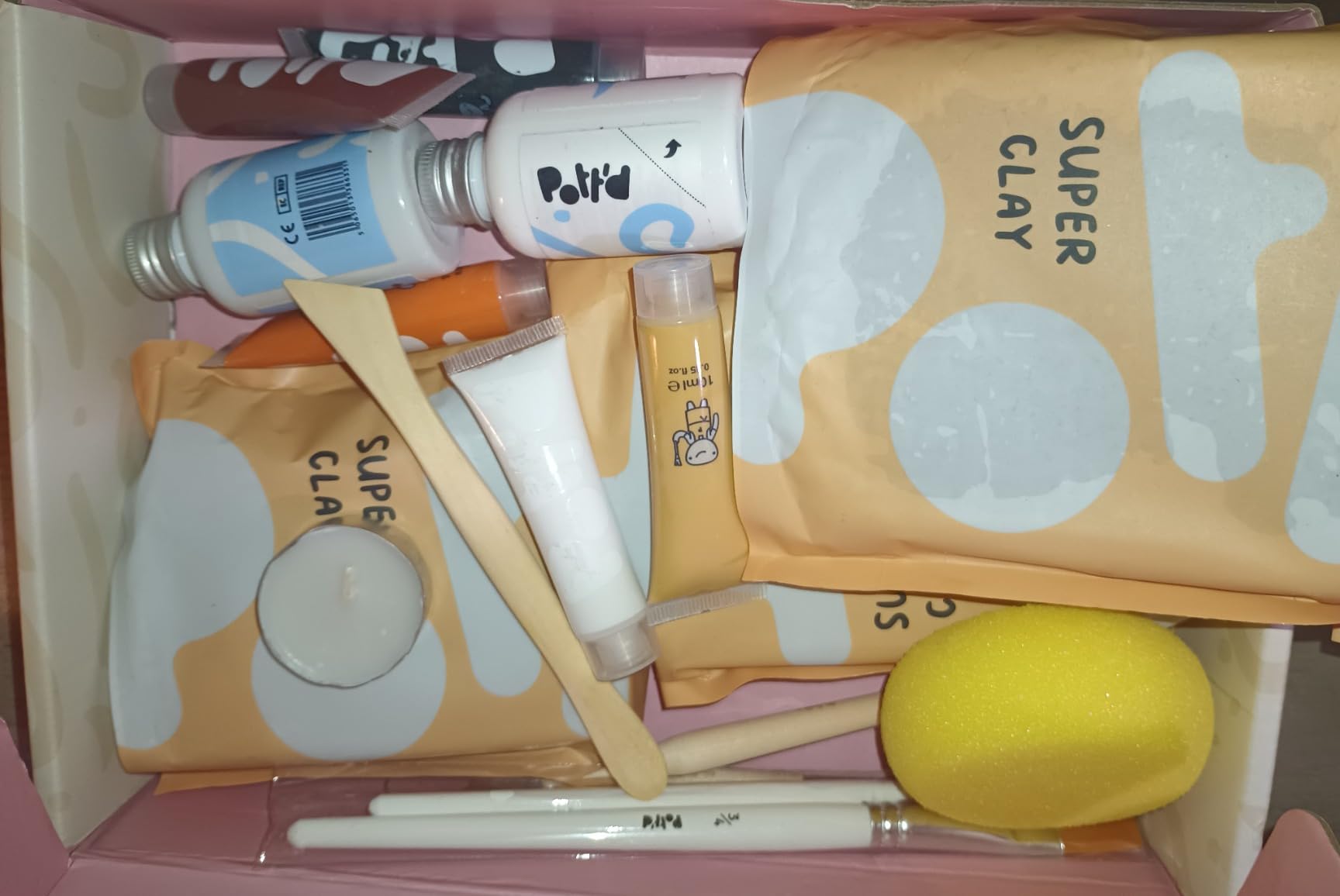 Pott'd Mini Pottery Kits | Air Dry Clay Pottery Kit for Adults | Includes Paints, Brushes, and Potters Tools | Free Online Step-by-Step Tutorial | Perfect for Beginners | Bring The Studio to Your Home customer photo 1