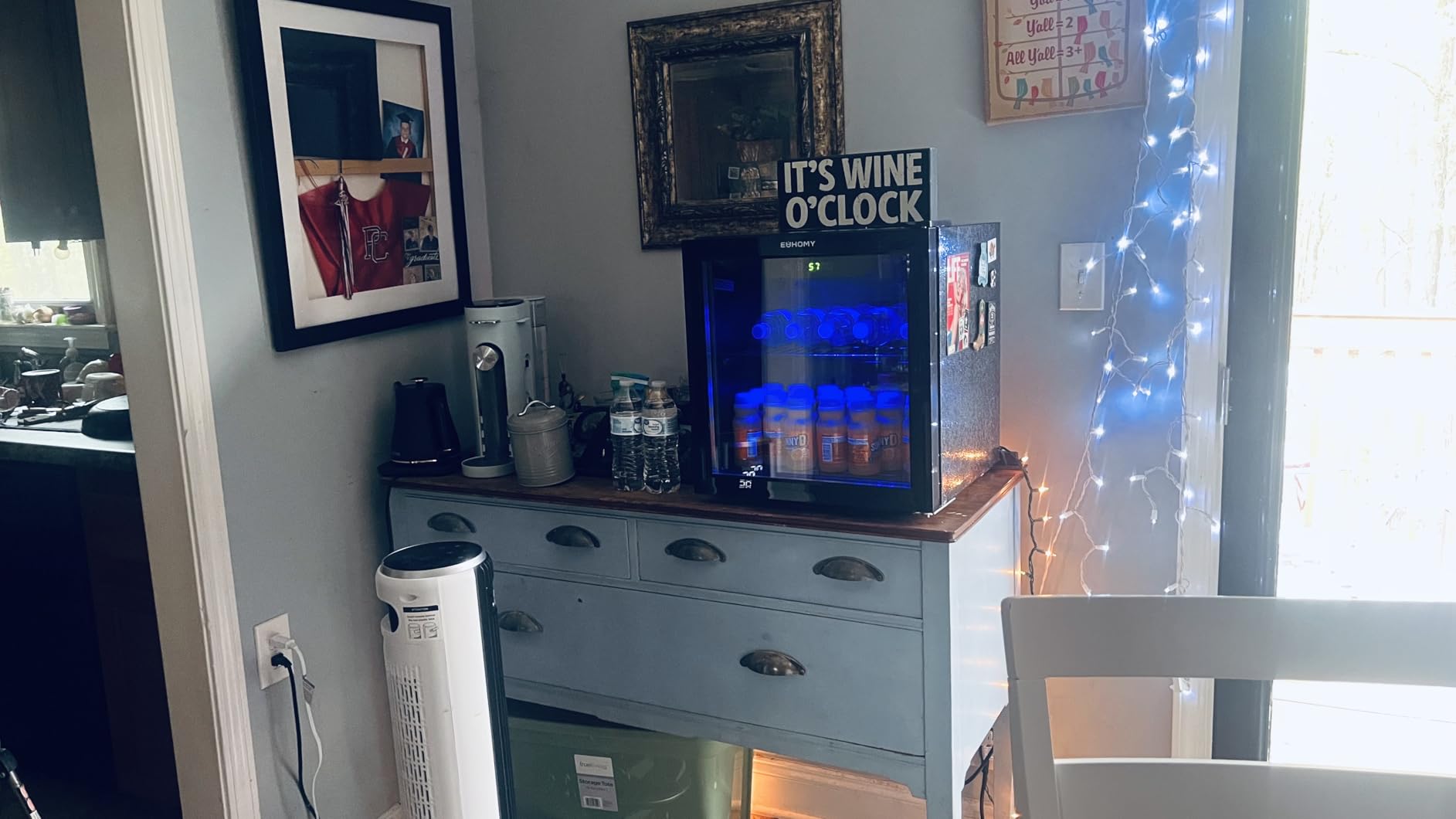 EUHOMY 4.5 Cu.ft Beverage Refrigerator and Cooler, 145 Can Mini fridge with Glass Door for Soda Beer Wine, Small Drink Dispenser with Digital Adjustable Thermostat for Home Office Bar customer photo 1