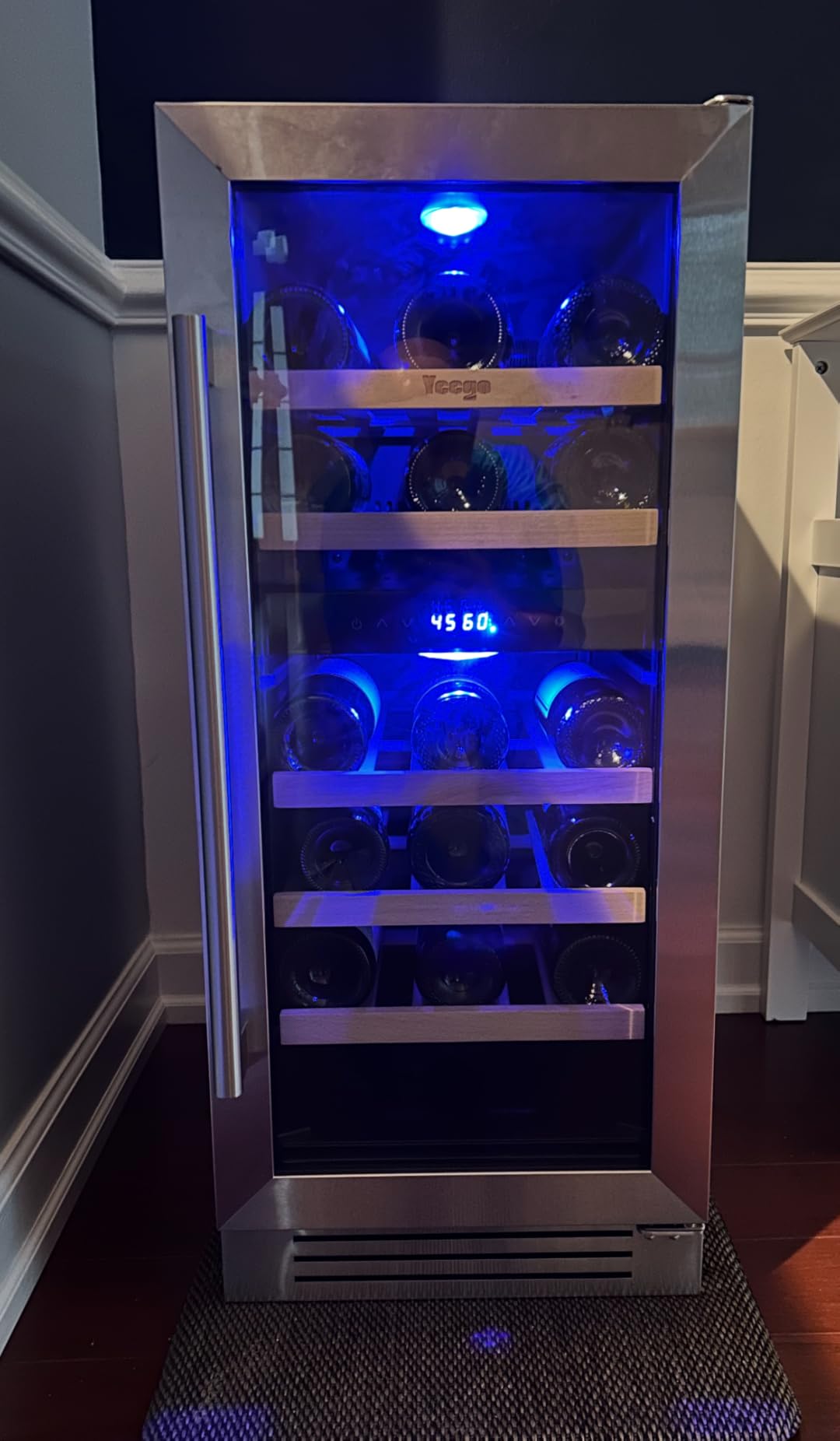 Yeego Wine Fridge Cooler - 15 Inch Wine Fridge Hold 33 Bottles, 40-65°F Wine Refrigerator Glass Door customer photo 1