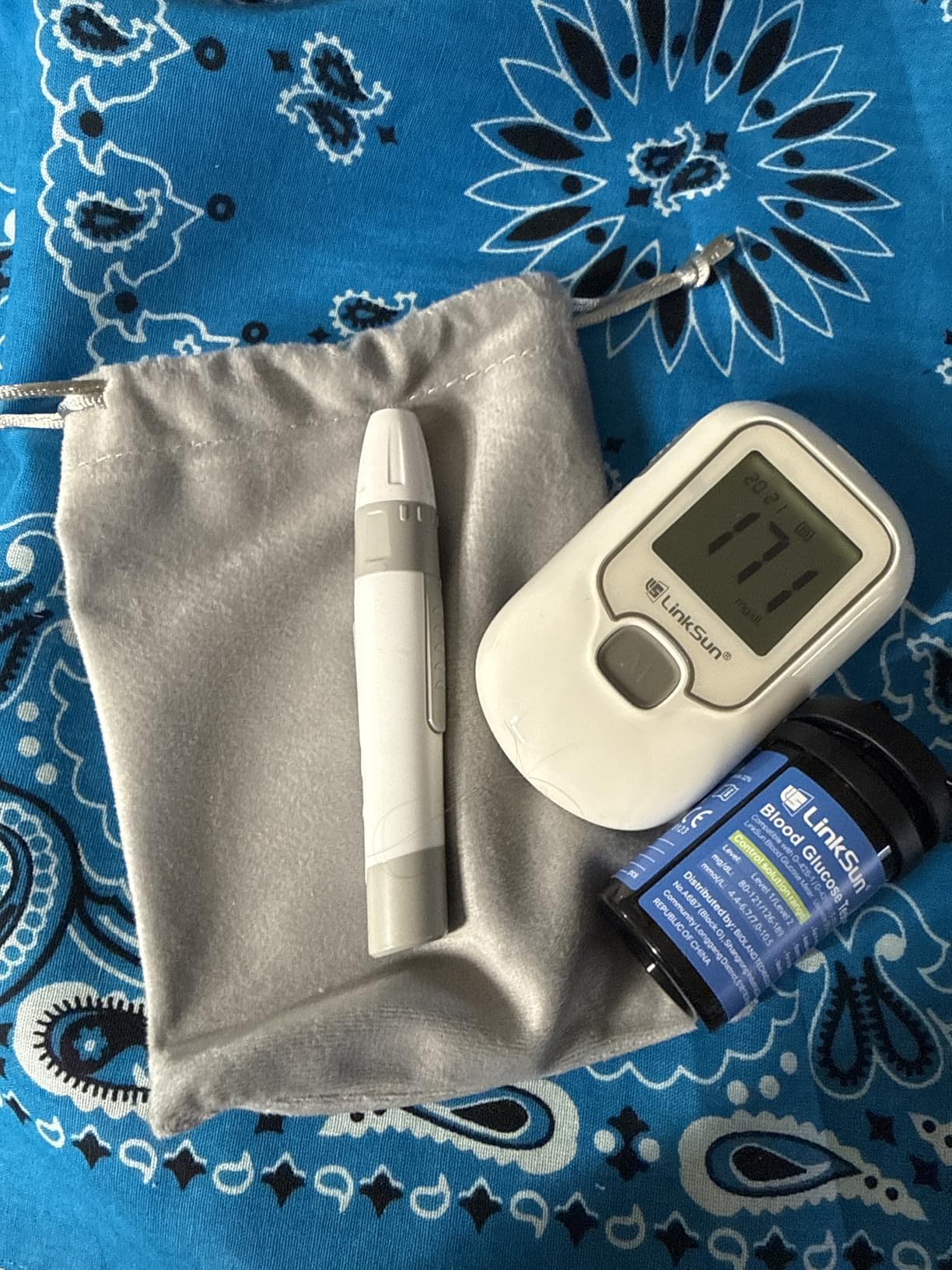 G-425-1 Blood Glucose Monitor Kit, 100 Test Strips &100 Lancets, 1 Control Solution, 1 Blood Sugar Monitor, 1 Lancing Device, Diabetes Testing Kit, No Coding, Large Display, Glucometer for Home Use customer photo 2