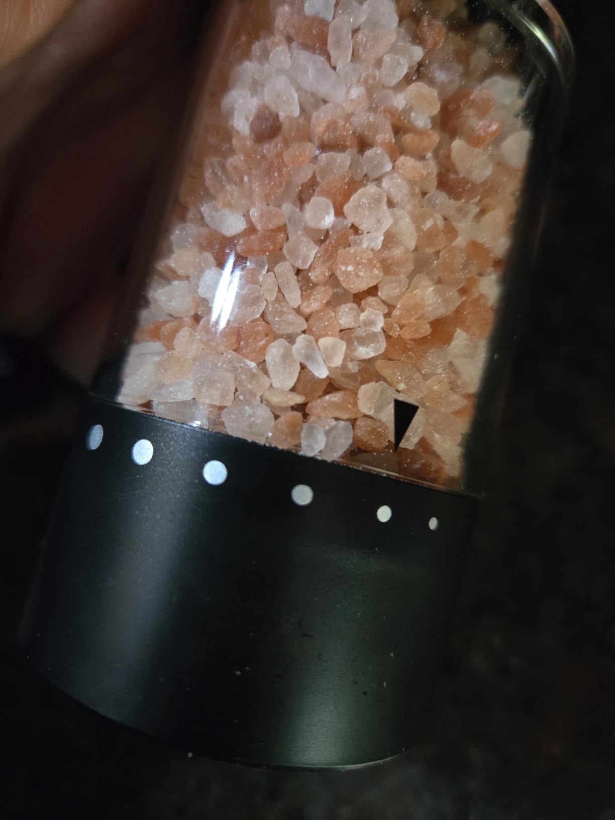 Electric Salt and Pepper Grinder Set - Automatic Refillable Salt and Pepper Grinders with Charging Base & LED Light, Adjustable Coarseness, One-handed Easy Operation, Ideal Kitchen Gadget customer photo 2