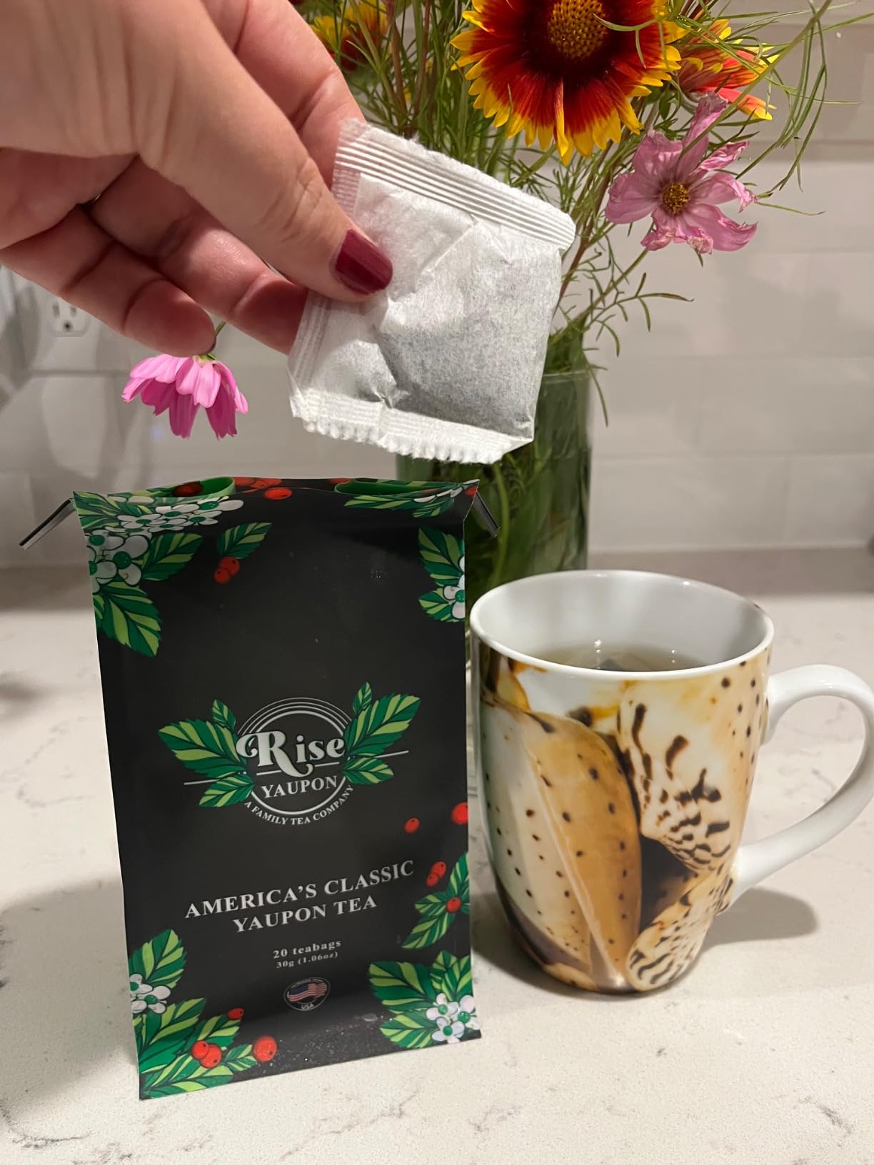 Rise Yaupon America's Classic Yaupon Holly Tea, 20 Tea Bags customer photo 4