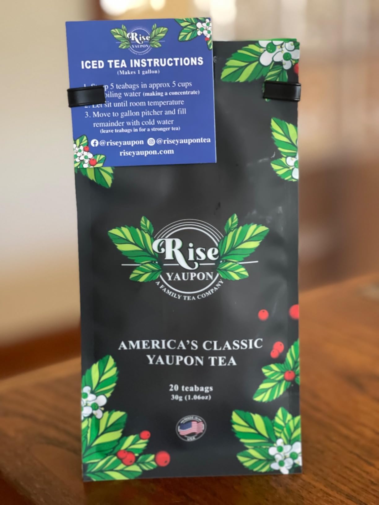 Rise Yaupon America's Classic Yaupon Holly Tea, 20 Tea Bags customer photo 5