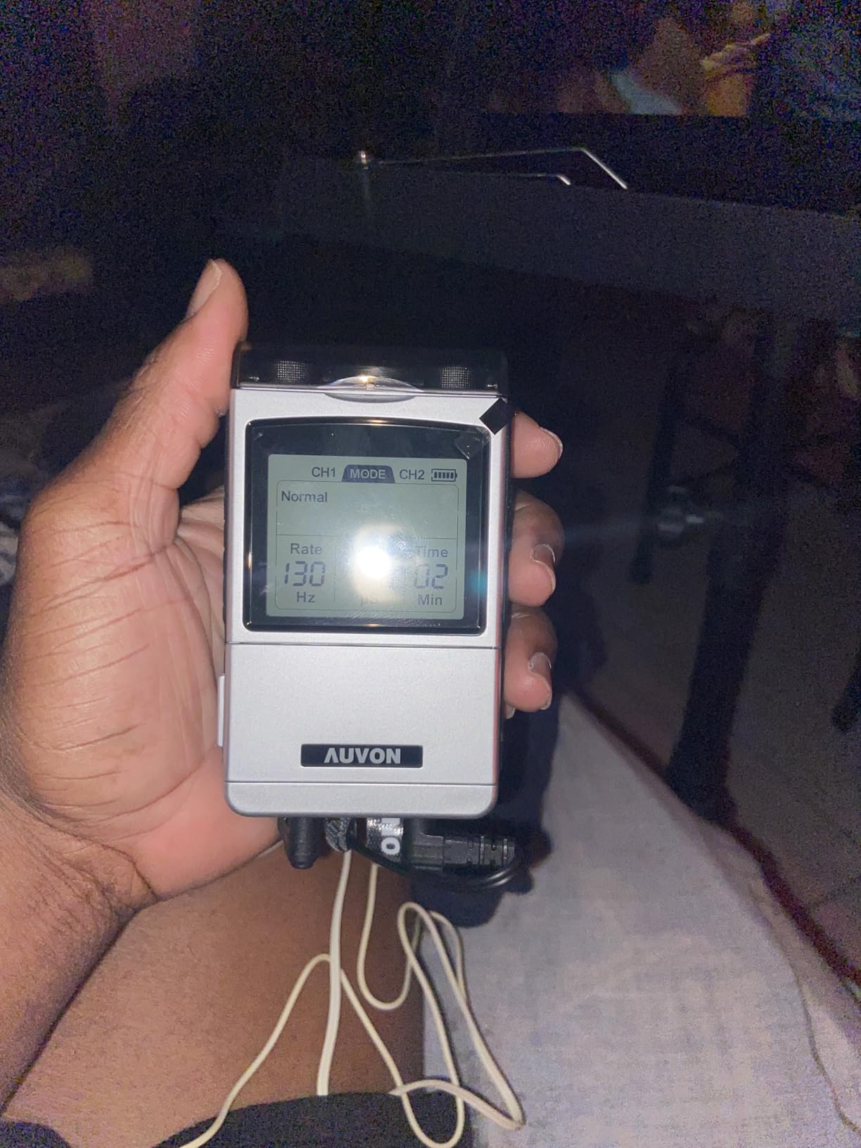 AUVON Rechargeable TENS Unit Muscle Stimulator, FSA HSA Eligible, Digital TENS Machine with 8 Customizable Modes, Electronic Massager for Sciatica, Shoulder & Back Pain Relief customer photo 1