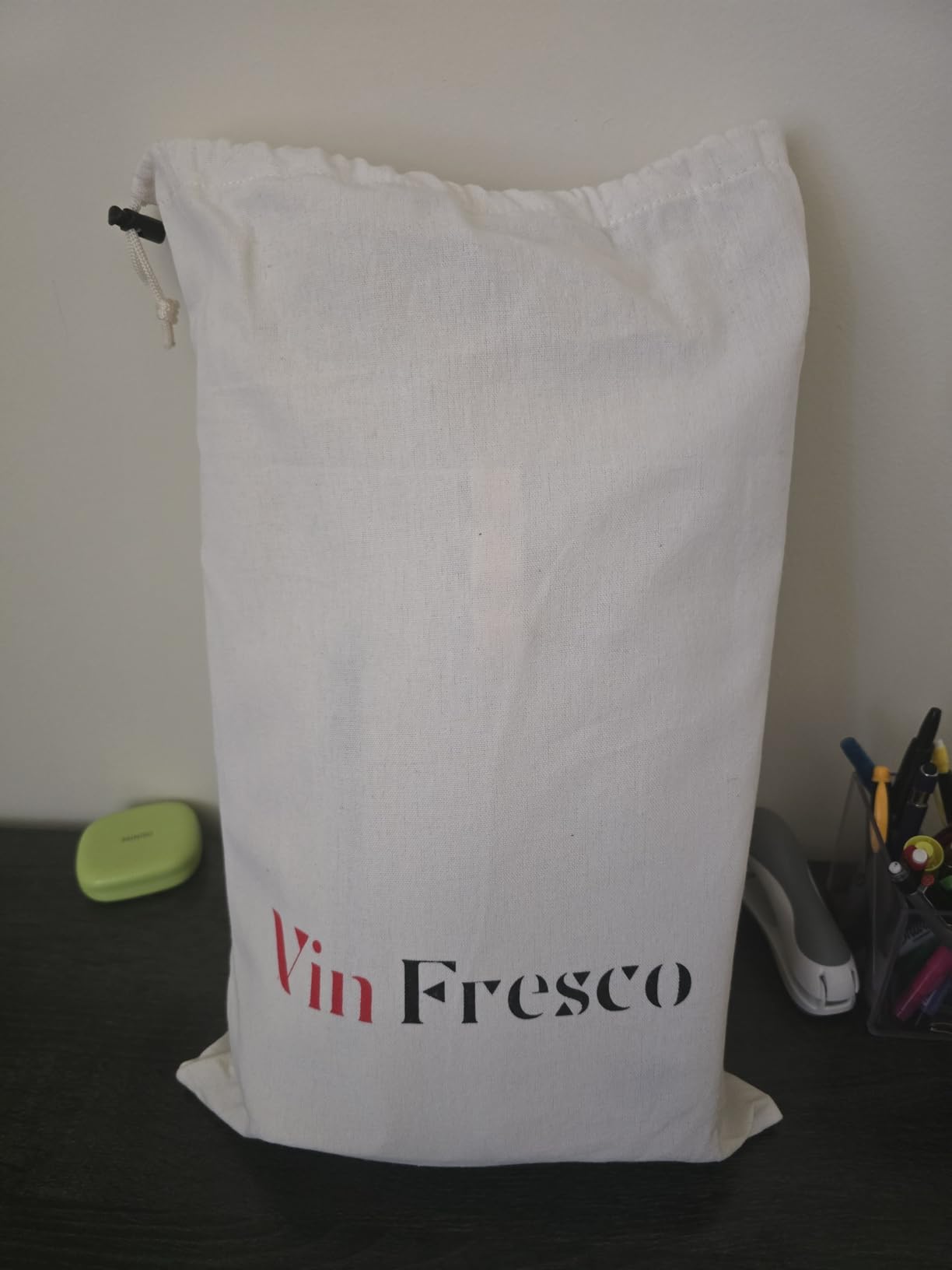 VIN FRESCO Two Bottle Rolltop Wine Tote Bag - Stylish PU Leather Backpack with Matching Tumblers - Wine Carrier with Padded Straps and Compartments for Travels & Picnics (Beige) customer photo 2