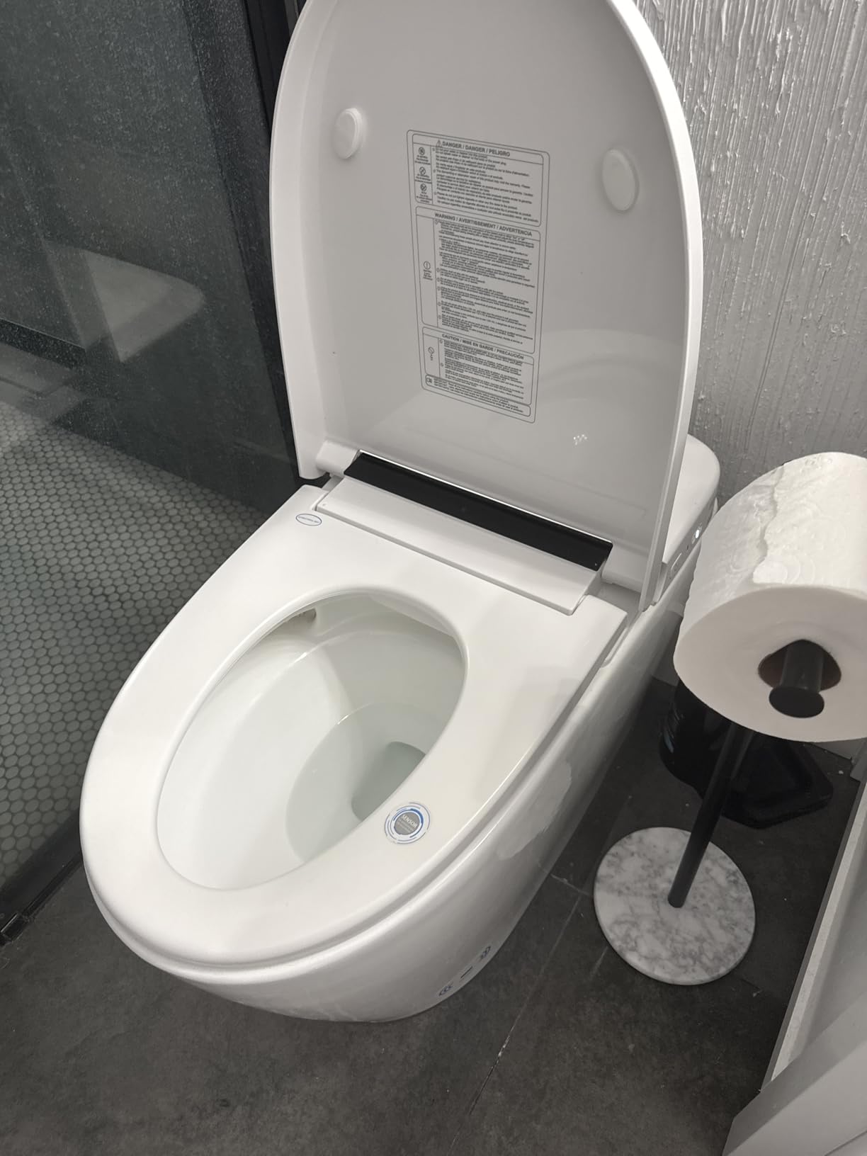 DeerValley Luxury Smart Toilet with Bidet Built in Bubble Wash, Auto Open/Close Lid Water Filter Instant Heated Seat Dryer, Soft-Close Modern Japanese One-Piece Toilet with Night Light for Bathrooms customer photo 2