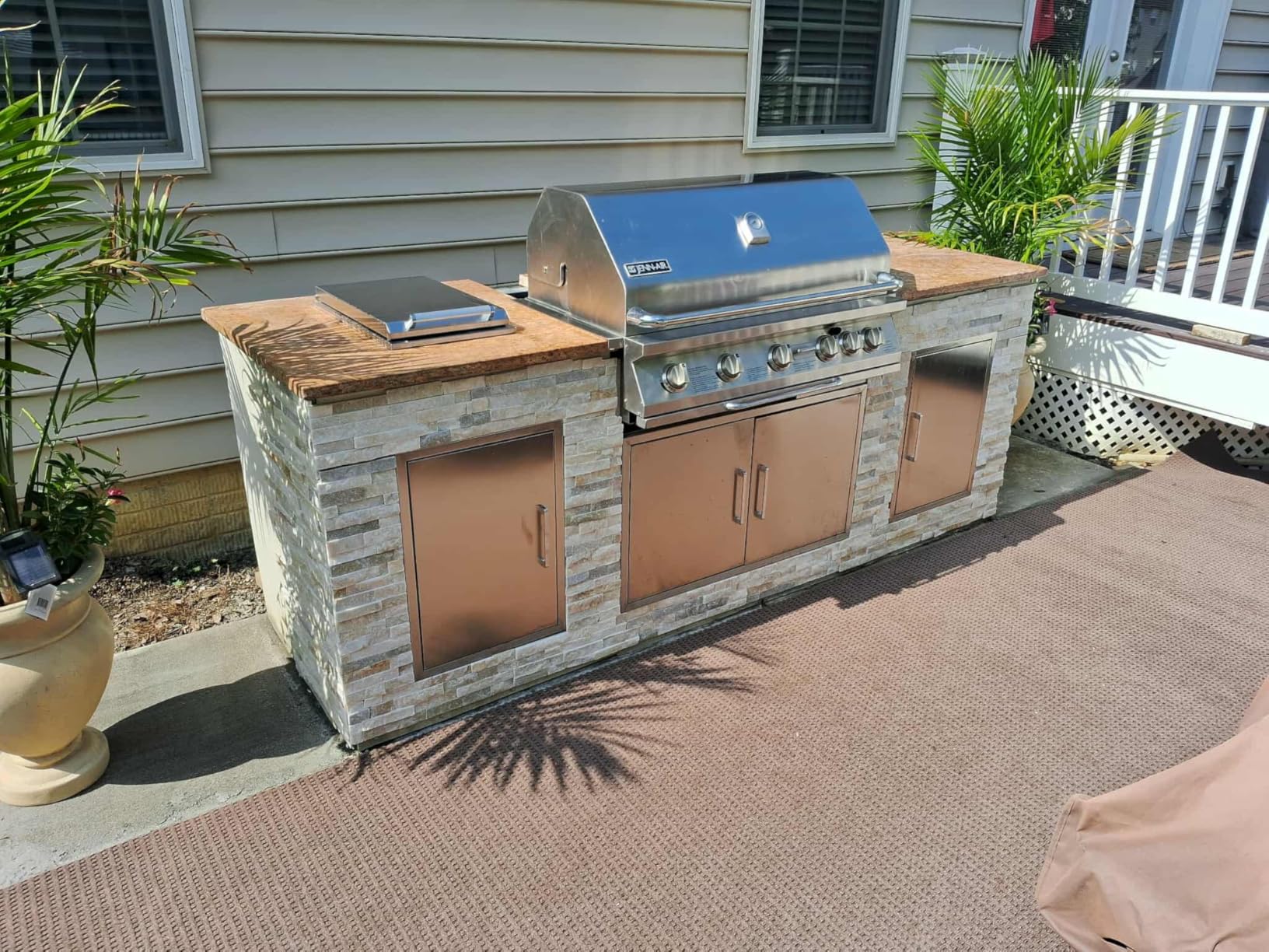 COMLLEN 17x19 Inch Drop in Bar Sink, Outdoor Sink 304 Stainless Steel Kitchen Workstation, 16 Gauge 9 Inch Deep Brushed Nickel customer photo 2
