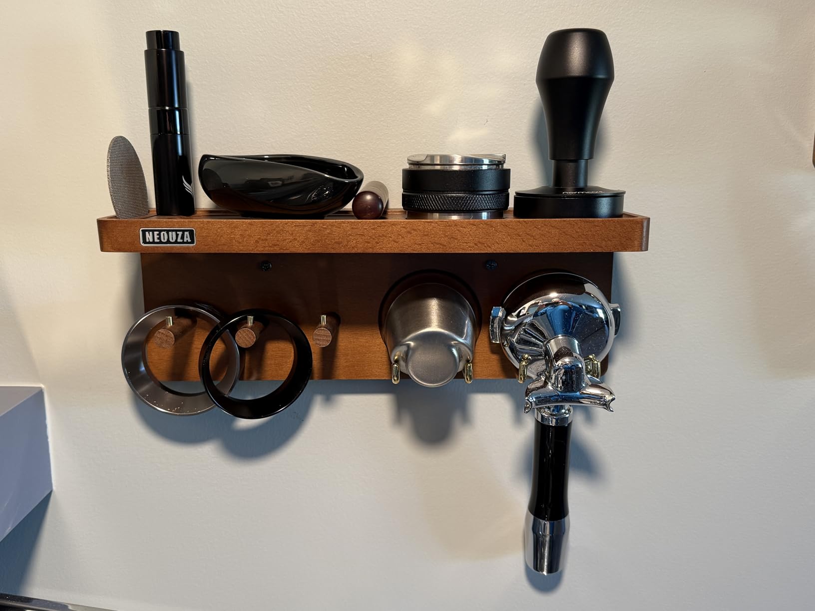 NEOUZA Espresso Accessories Holder Station Wall Mounted Organizer for 51/53/58mm Coffee Tamper Distributor Portafilter Storage Shelf for Bar Home Office customer photo 1