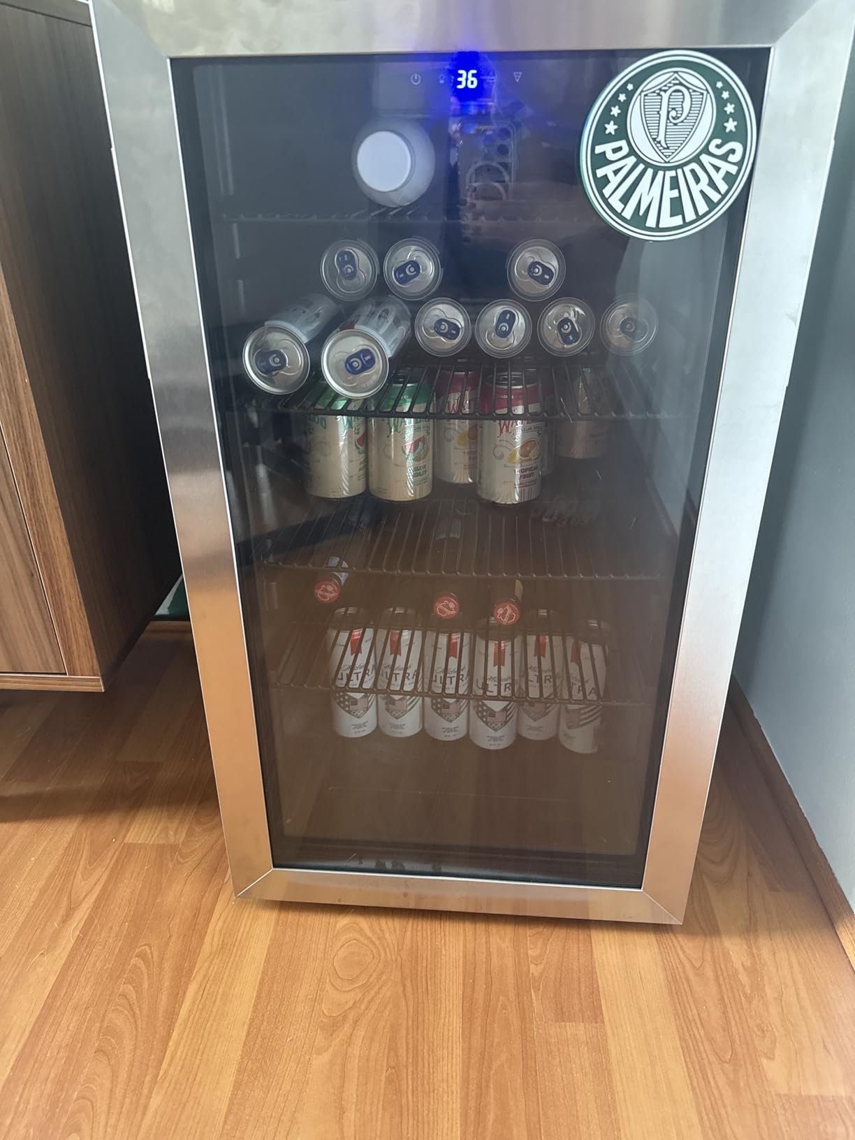 Icyglee 4.5 Cu.ft Beverage Refrigerator Cooler, 145 Can Mini Fridge with Digital Temperature Display for Soda Beer Wine, Freestanding beverage fridge with Adjustable Shelving for Home Office Bar customer photo 1