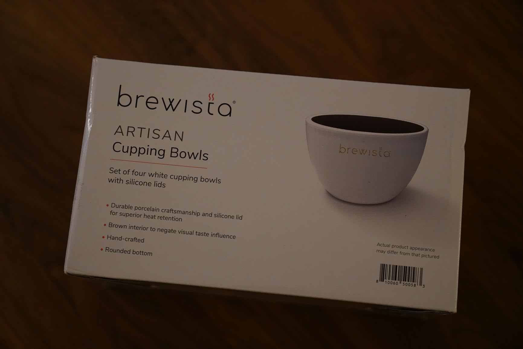Brewista Professional Coffee Cupping Bowls with Silicone Lid, 8 oz, Heat-Retaining Porcelain, Glazed Dark Brown Interior for Precision Coffee Tasting, Espresso & Pour Over, Set of 4 (White) customer photo 4