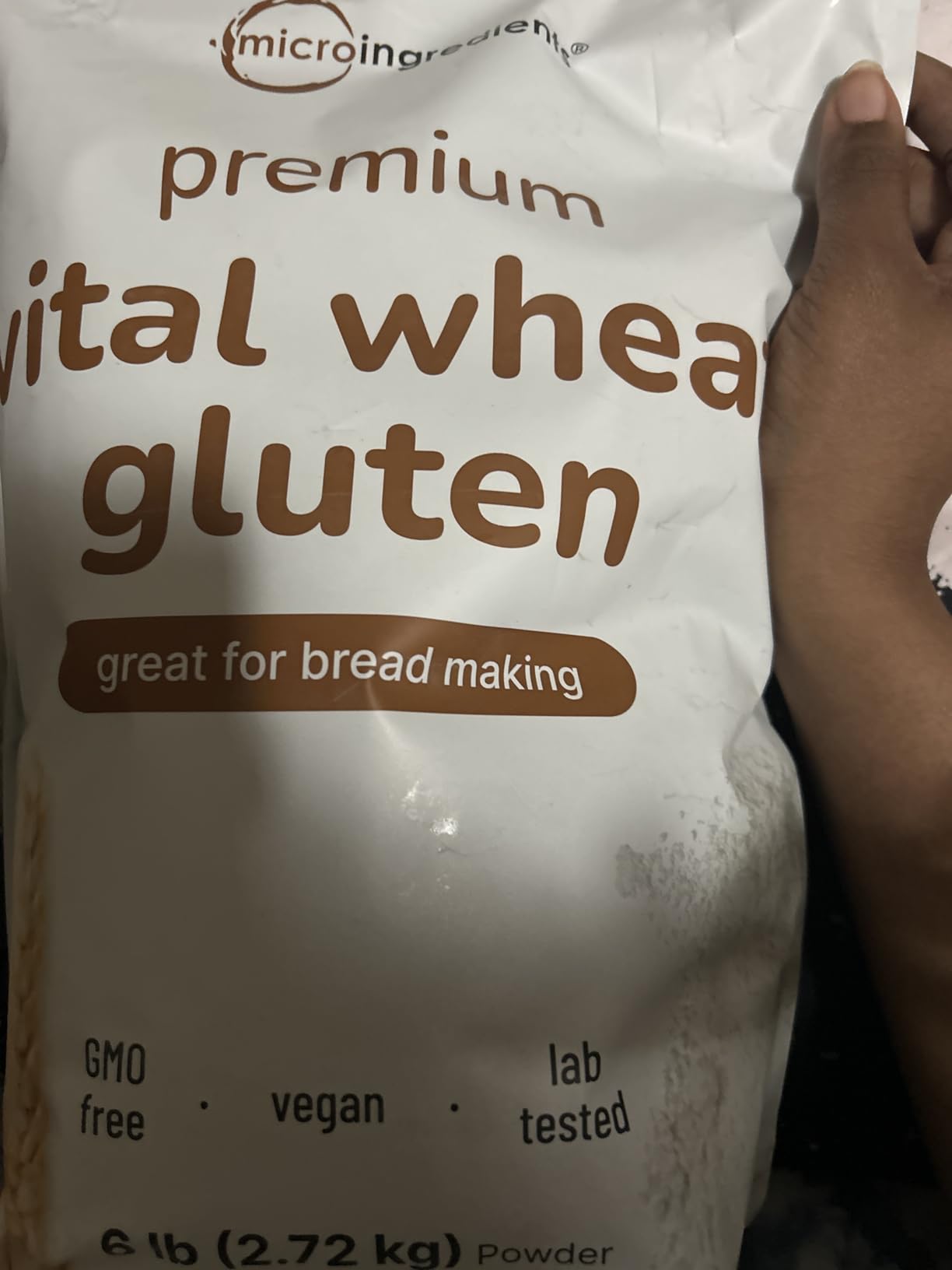 Premium Vital Wheat Gluten, 6lbs Powder | Great for Bread Making & Seitan | 24g High Protein Per Serving | Low Carb Baking Flour | Plant Based | Vegan & Keto Friendly | Non-GMO customer photo 1