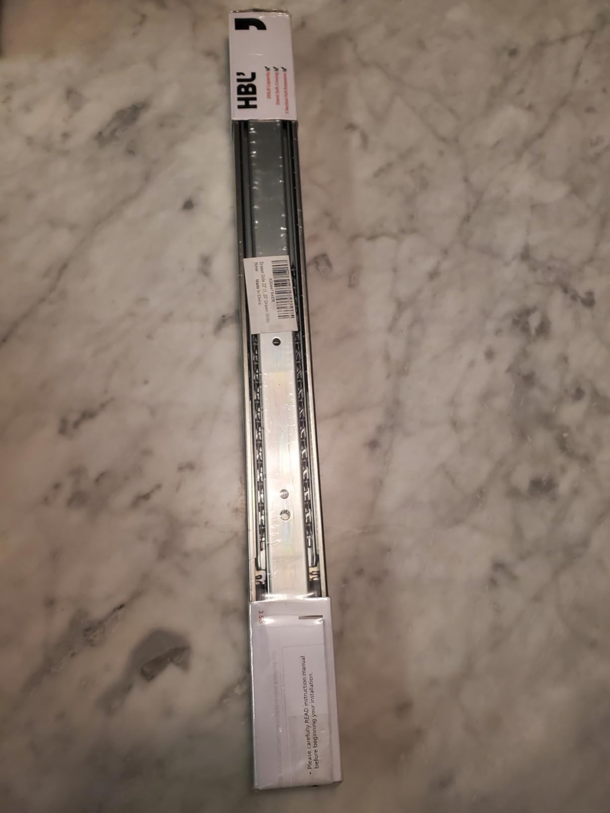 HBL' 1 Pair | Soft Close Drawer Slides 22 inch, Heavy Duty Cabinet Drawer Slides Replacement - Ball Bearing Full Extension, 200 LB Capacity, Made of Cold-Rolled Steel, Rust-Resistant & Long-Lasting. customer photo 2
