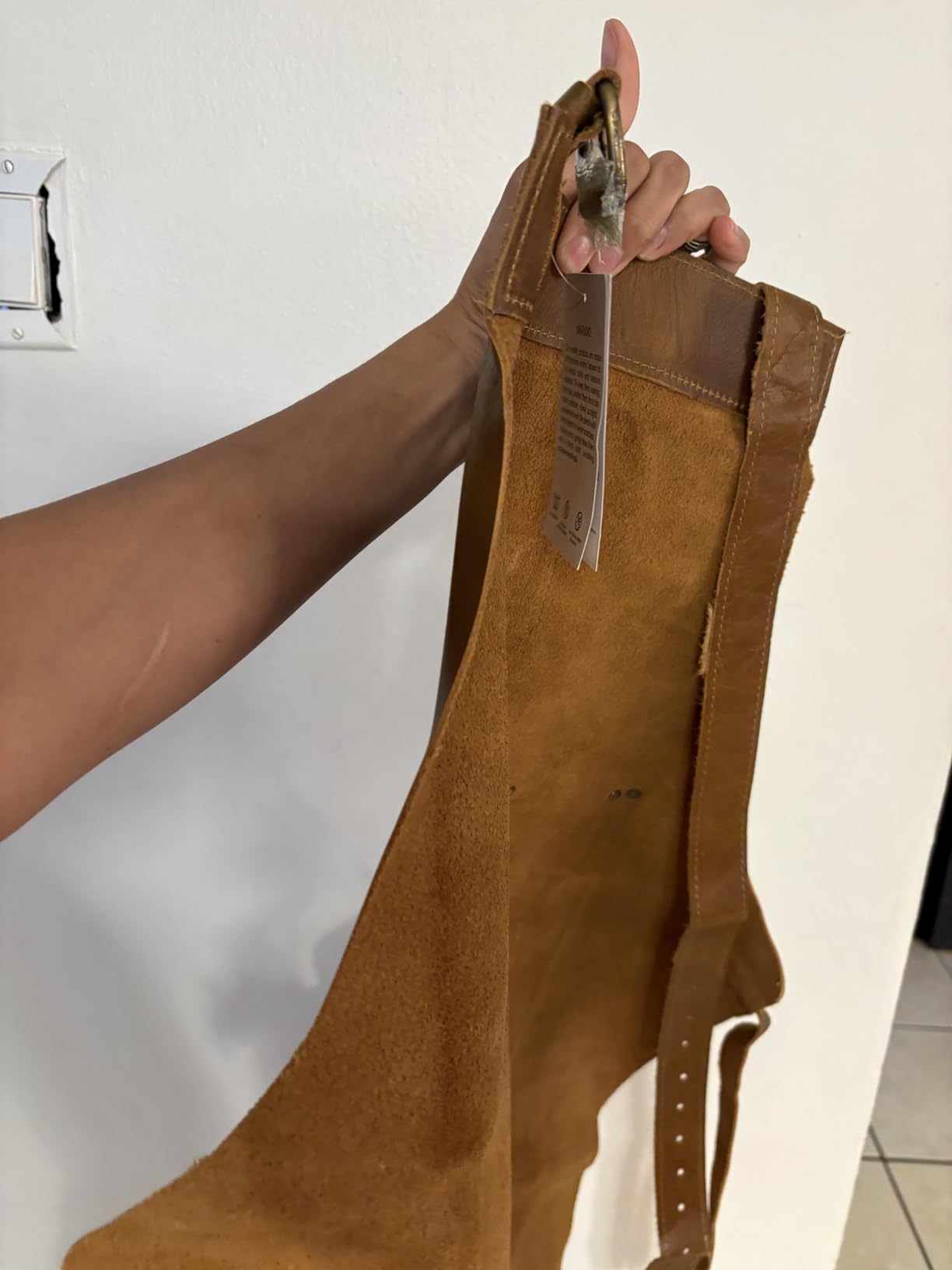 HEAVEN HUSH Genuine Leather Apron for Men, Adjustable Straps & Tool Pockets, Premium BBQ, Cooking, Blacksmith, Shop, Welding, Woodworking, Bartender Work Apron (Single Pocket - Brown) customer photo 1