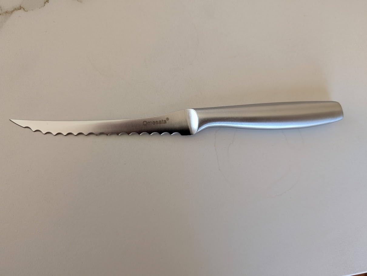 Tomato Knife, Tomato Slicing Knives Serrated Blade from High Carbon Stainless Steel for Smooth Cutting Tomatoes, Vegetables and Fruits customer photo 1