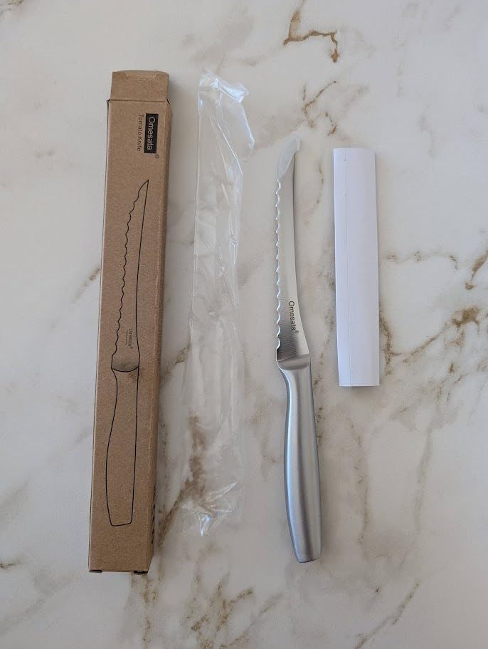 Tomato Knife, Tomato Slicing Knives Serrated Blade from High Carbon Stainless Steel for Smooth Cutting Tomatoes, Vegetables and Fruits customer photo 2