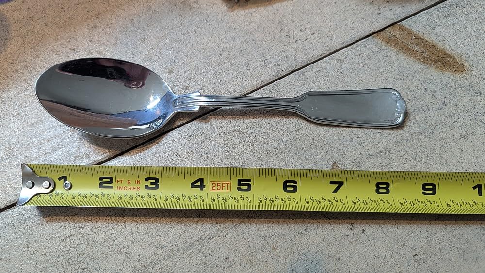 Chef Kunz Spoon | Silver Stainless Steel 2 Tbsp Basting Spoon, 9 Inch Solid Sauce Spoons, Big Serving Spoons Stainless Steel, Plating & Quenelle & Cooking customer photo 1