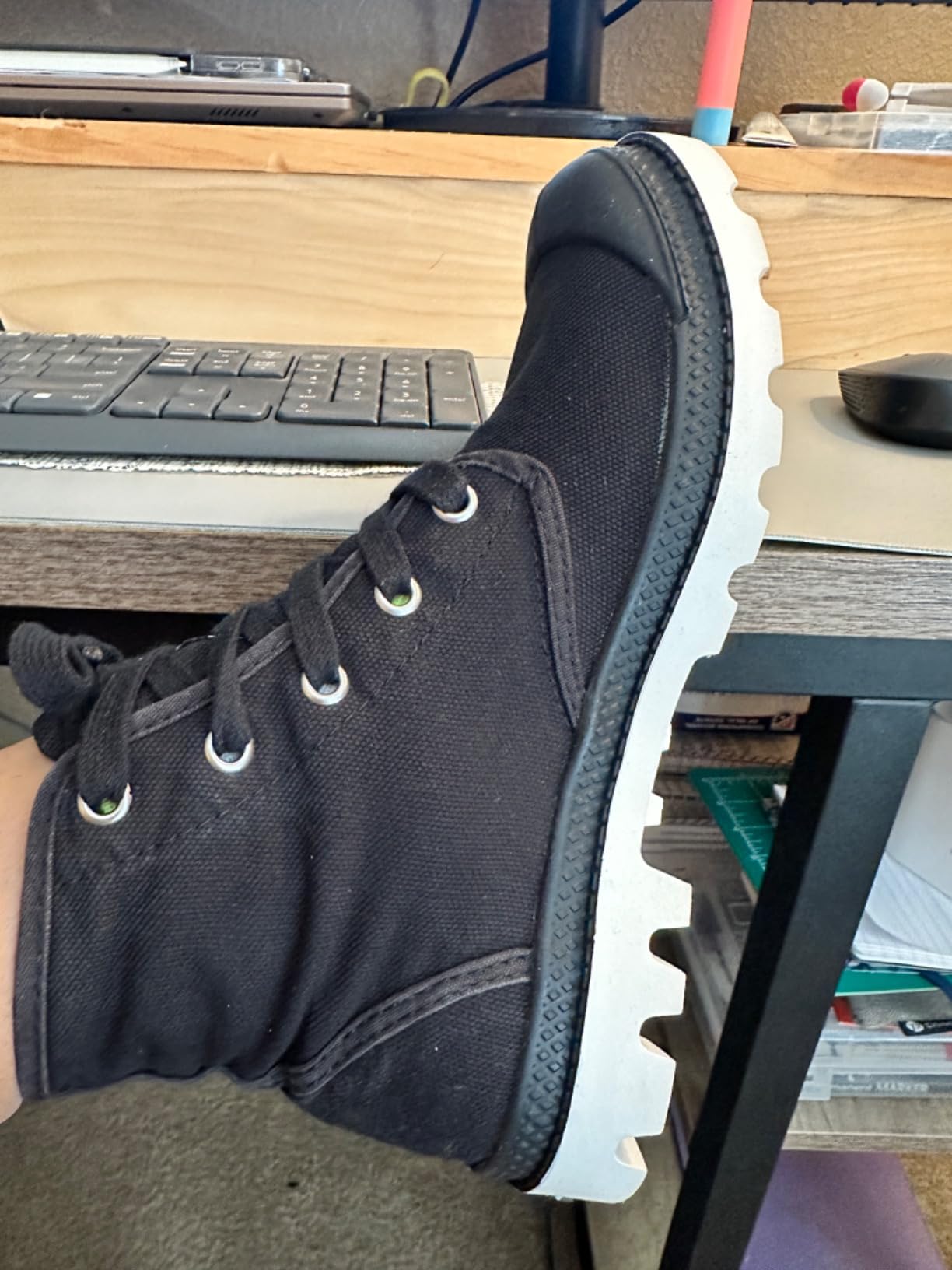 Women's Pampa Hi Boot, Vegan Canvas Lace Up Boot customer photo 2