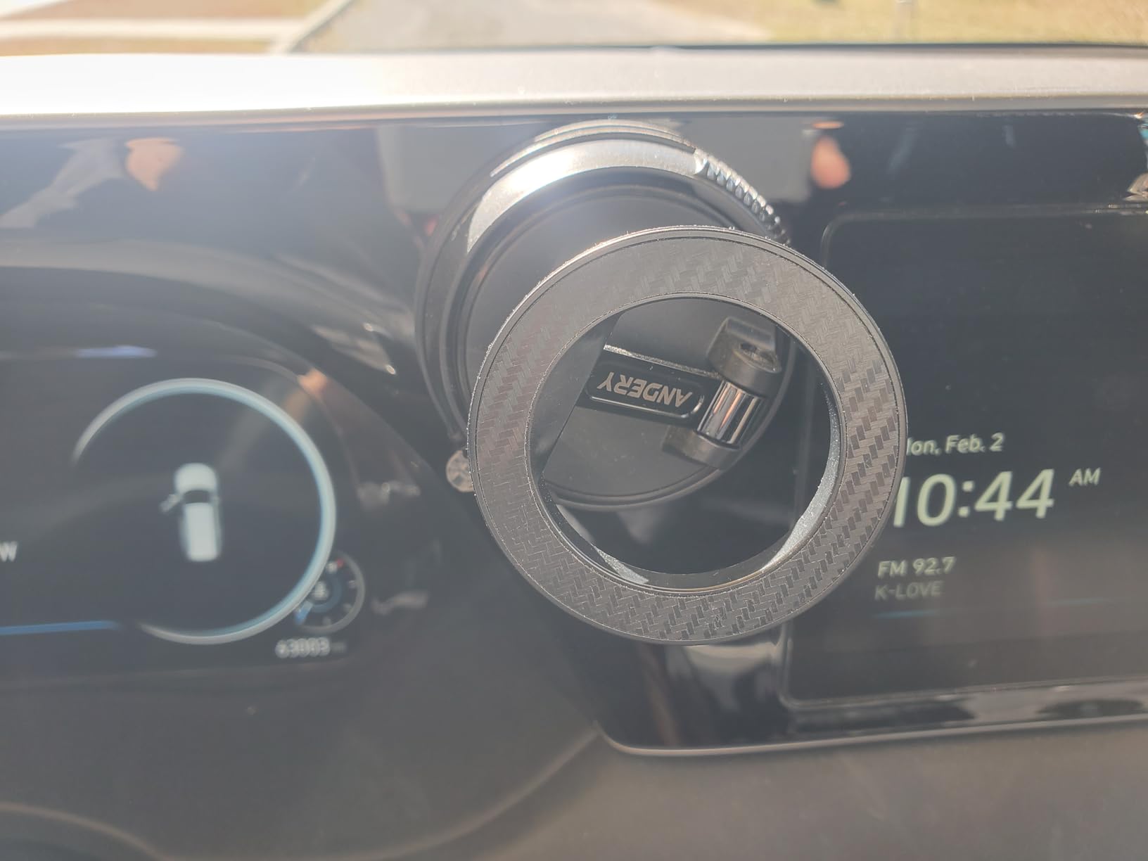 ANDERY Car Phone Holder for Magsafe 78+LBS Strongest Suction & 2400gf Strongest Magnetic 360° Adjustable Car Phone Mount, Phone Holders for Your Car for iPhone 17-12 Pro Max Air Plus (Carbon Fiber) customer photo 1