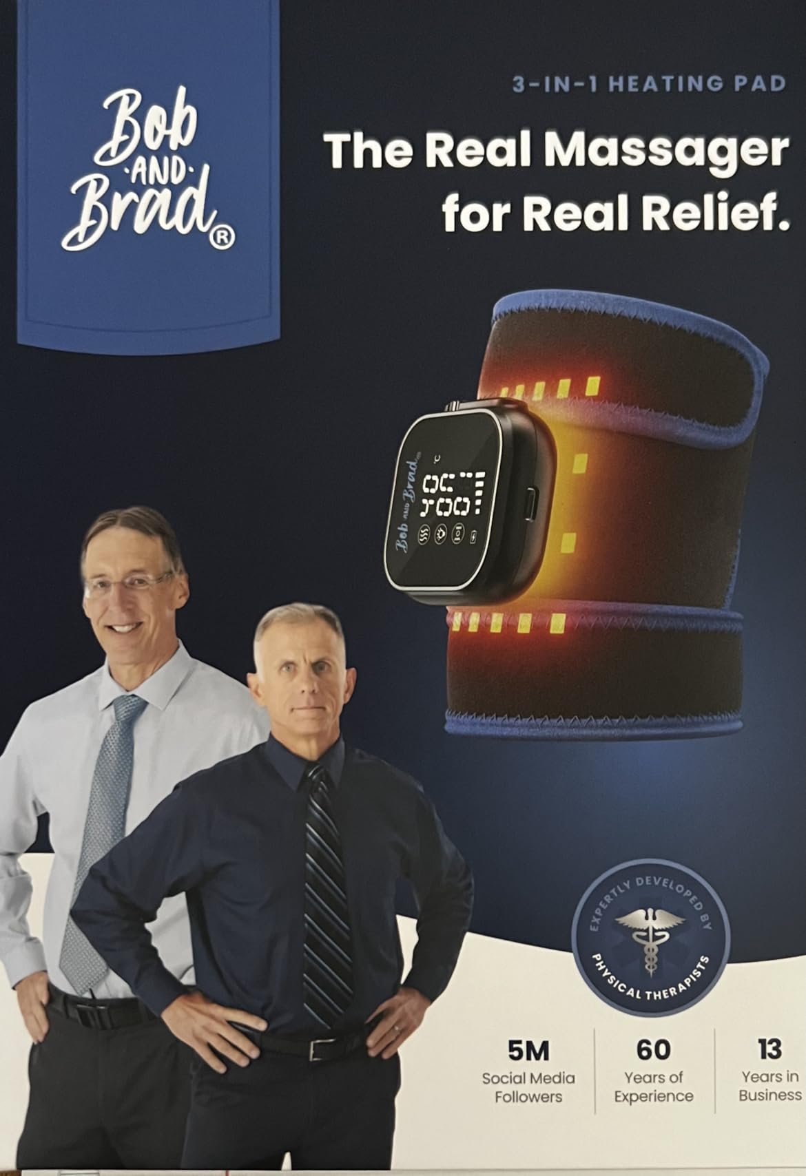 BOB AND BRAD Far Infrared Weighted Heating Pad for Back Pain Relief, FSA-HSA Eligible, 12