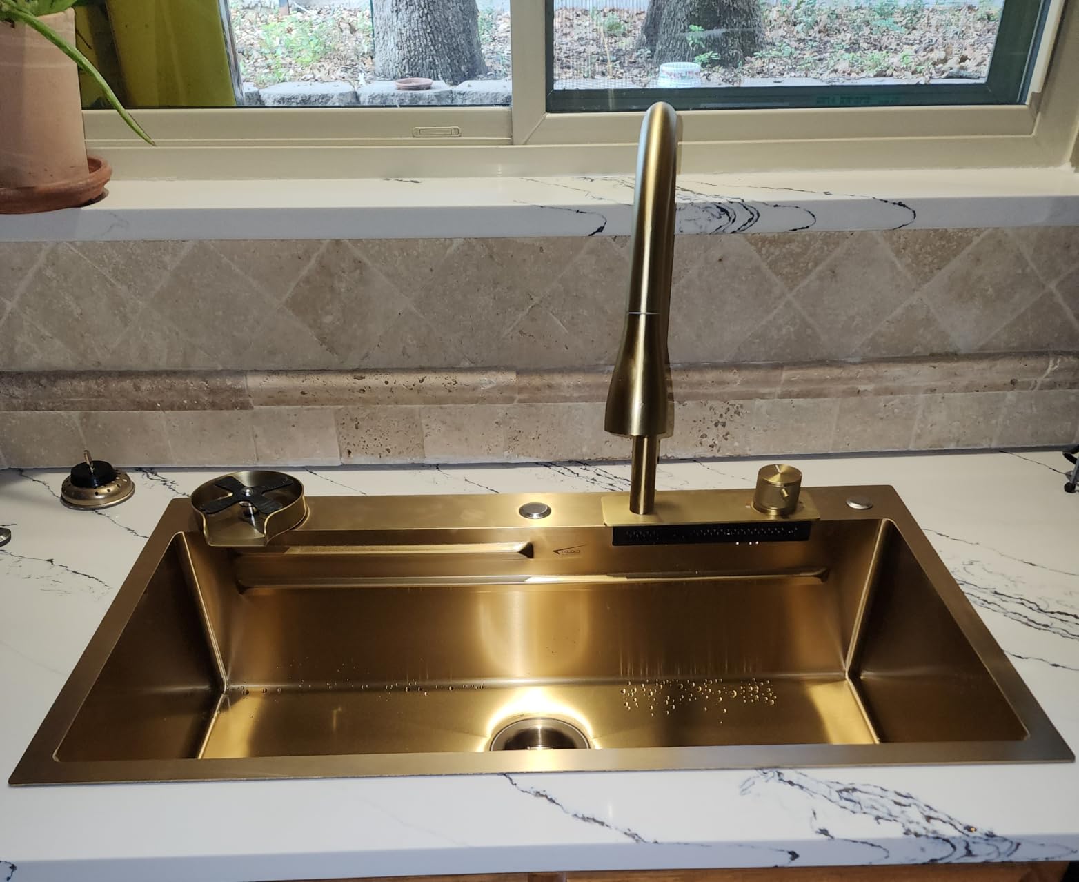 Outdoor Kitchen Sink Black Drop In 21x20 Inch Outdoor RV Bar Prep Kitchen Sink Workstation 16 Gauge Stainless Steel Gunmetal Black Nano PVD customer photo 2