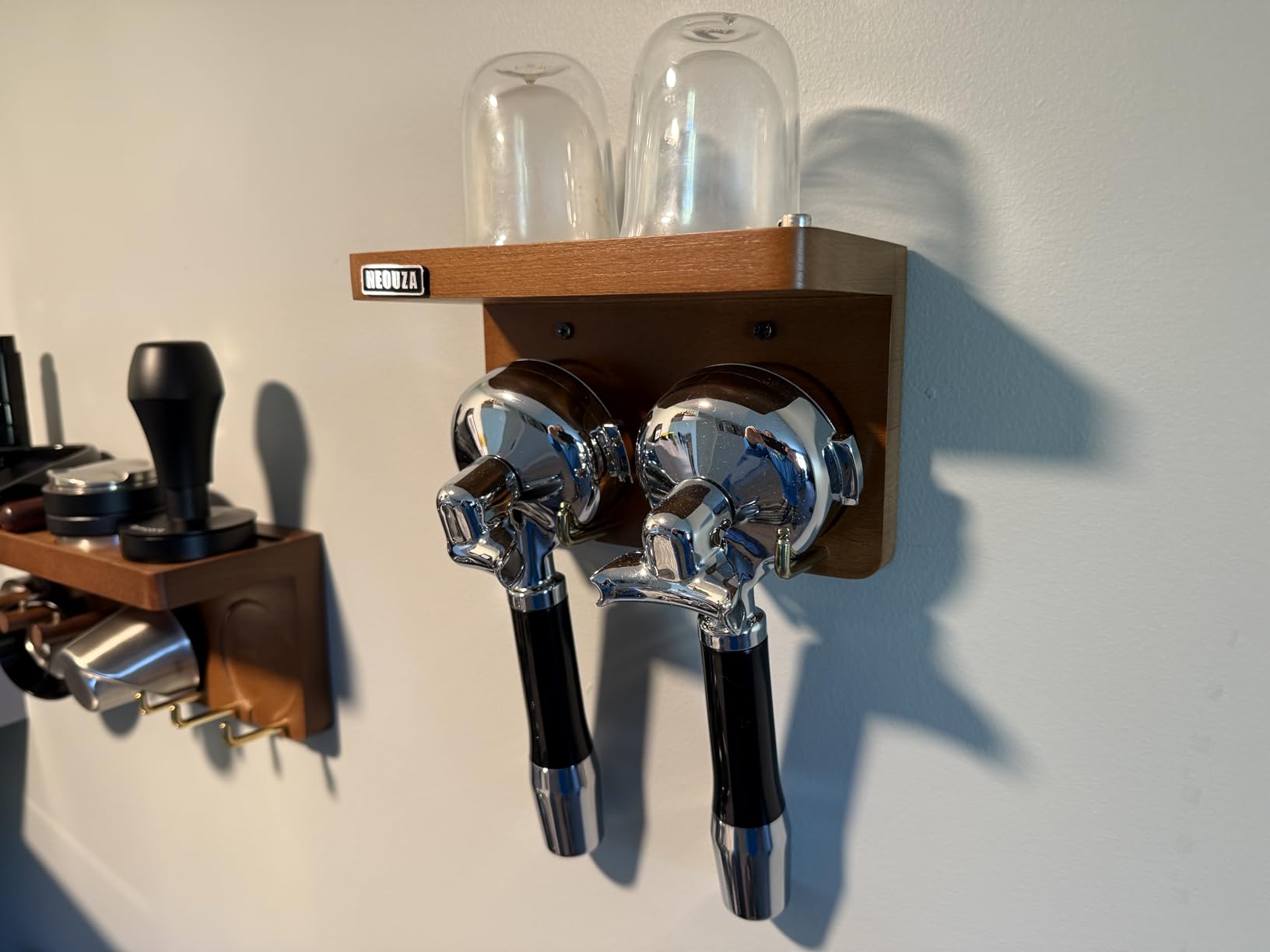 NEOUZA Mini Espresso Accessories Holder Station Wall Mounted Organizer for 51/53/58mm Coffee Tamper Distributor Portafilter Storage Shelf for Bar Home Office customer photo 2