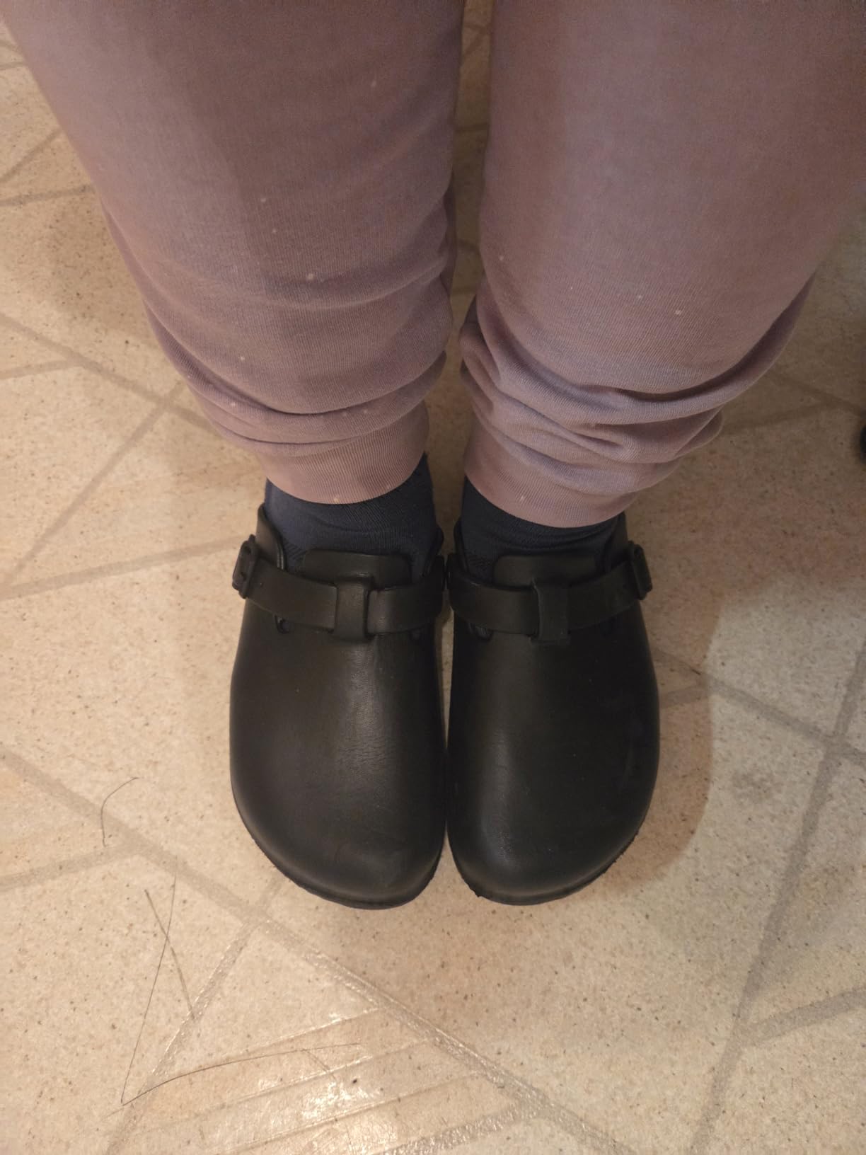 ZXT Arch Support Work Clogs Slip Resistant Orthopedic Shoes for Chef Nurse Garden Comfortable, Slip-On Cushion Slide Sandals customer photo 2