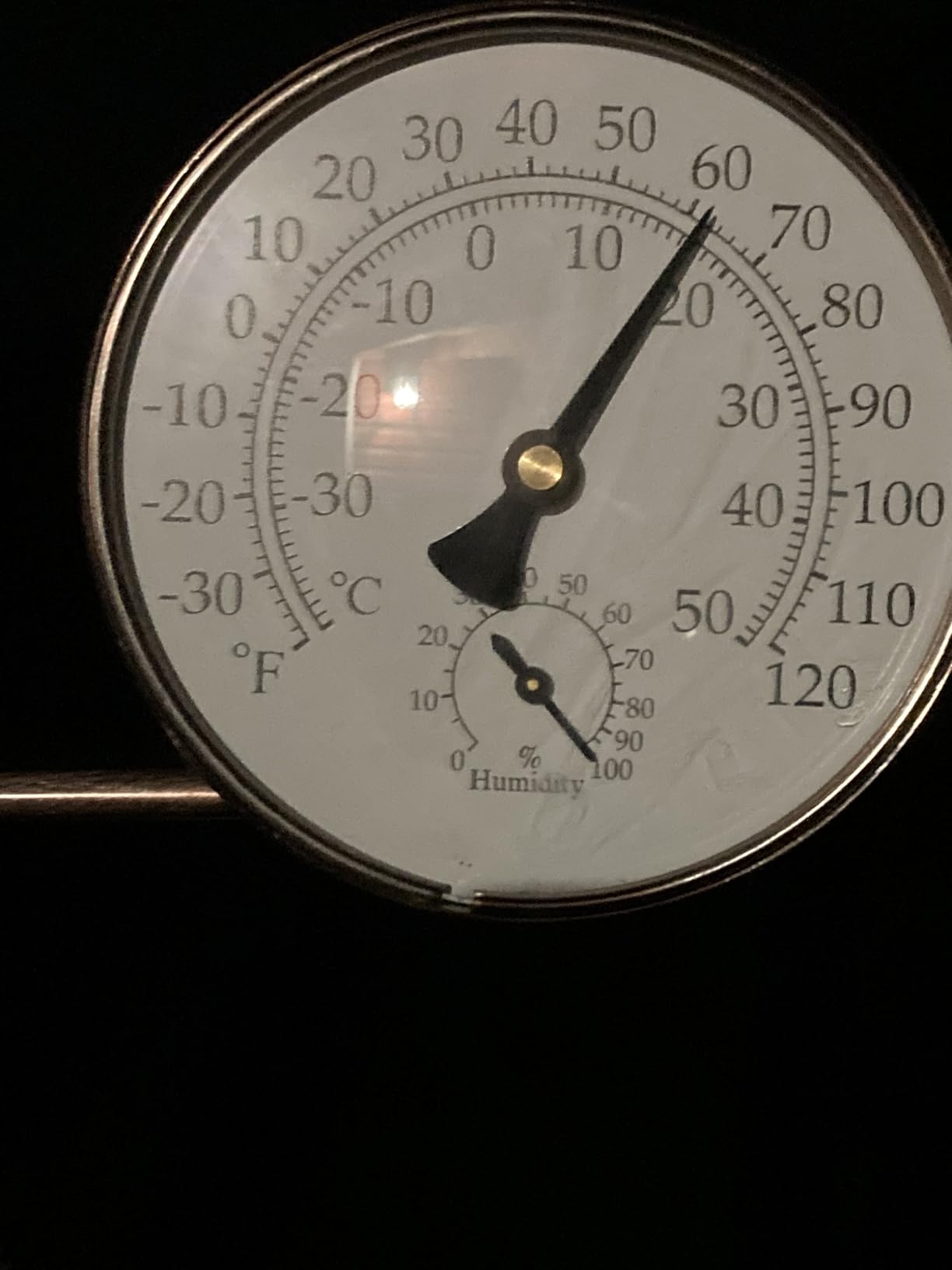 4 Inch Brass Outdoor Thermometer, Outside Decorative Thermometer for Patio, Window, Greenhouse, Garage, Brass Swivel Temperature Gauge with Humidity, Analog Temperature Gauge customer photo 2