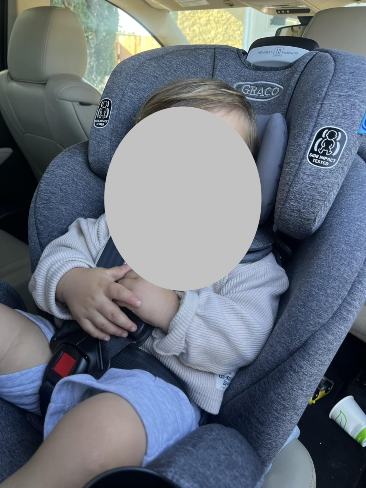 Graco Extend2Fit 3-in-1 Convertible Car Seat, 3 Modes - Rear Facing, Forward Facing Baby Car Seat and Highback Booster Seat, Adjustable Extension Panel for Extra Legroom, Ashten customer photo 1