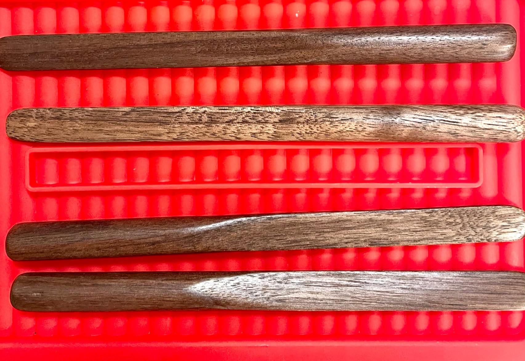 Black Walnut Wood 4Pcs Coffee Stirrers 6