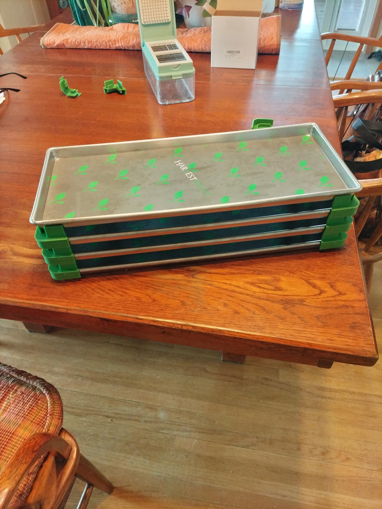 16 Pcs Original Tray Stackers Compatible with Harvest Right Freeze Dryer- Stacks 5 Trays Freeze Dryer Machine Accessories - Dried Food Storage (Green) customer photo 2