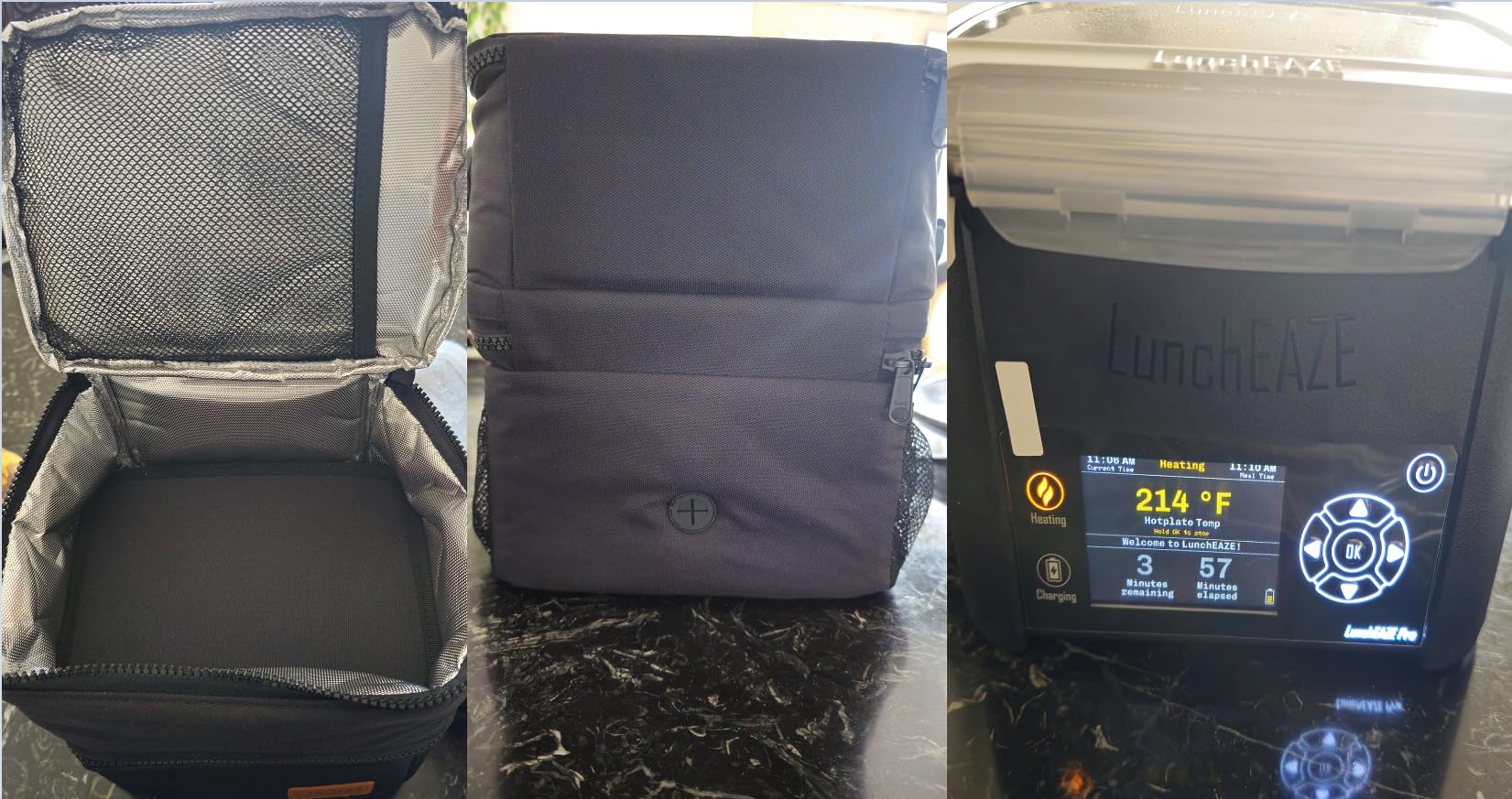 LunchEAZE Pro Cordless Heated Lunchbox - Battery-Powered, 4-Cup Capacity, 220°F Max, Automatic Scheduled Heating, Insulated Bag Included for Hot Meals Anywhere customer photo 2