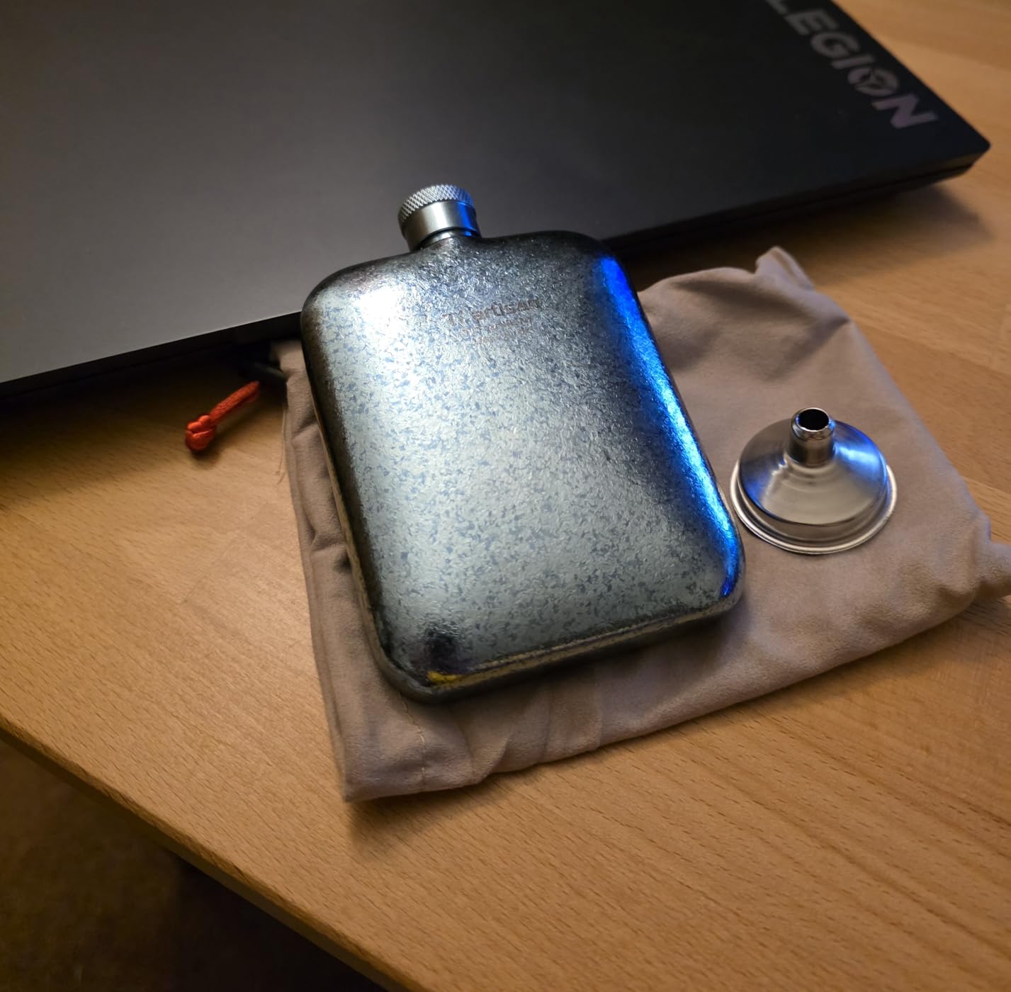 Titanium Wine Flask 230ml with Stainless Steel Funnel, Portable Ultralight Titanium Flask Hip Flask Camping Flask customer photo 1