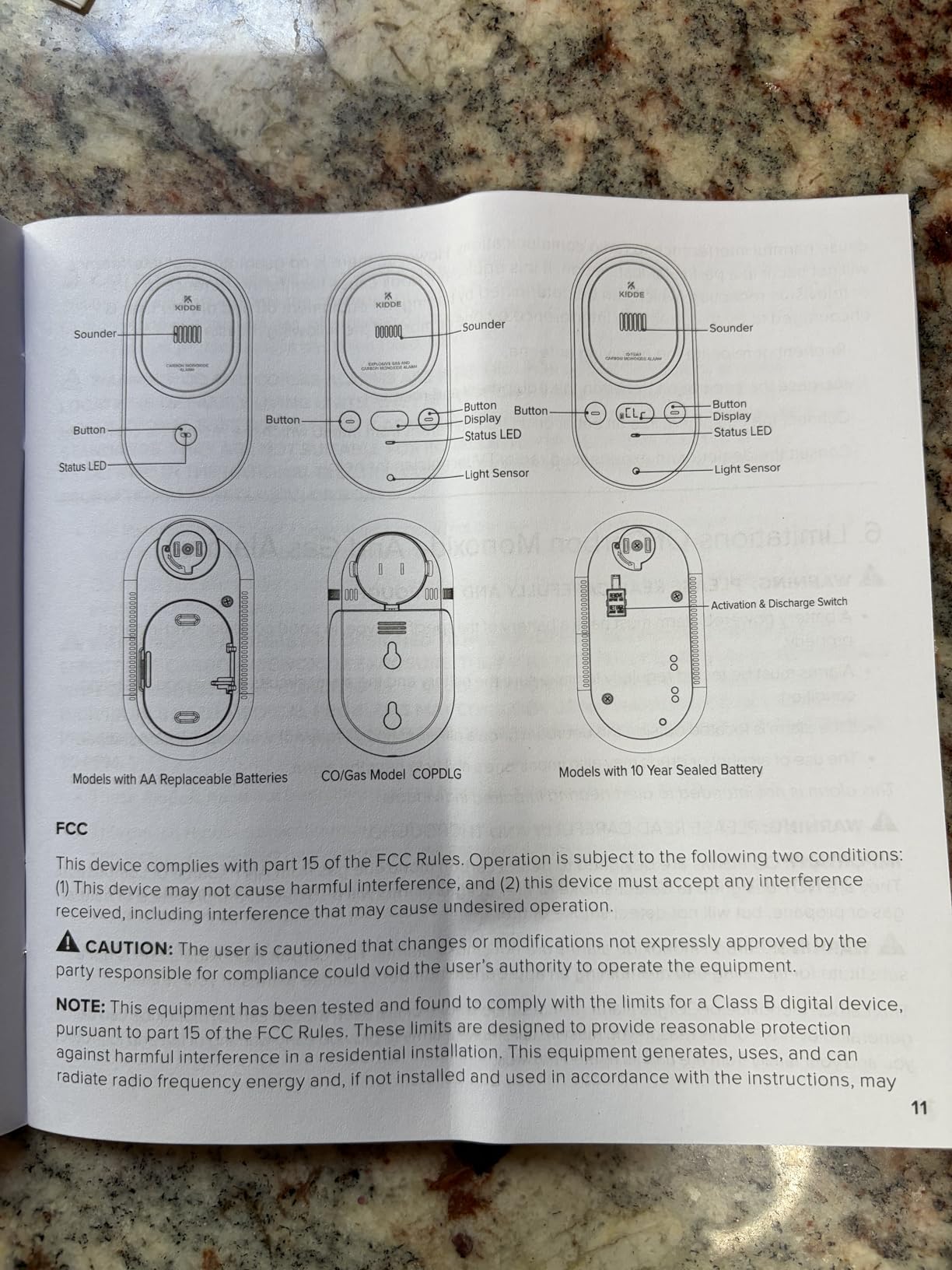 Kidde Carbon Monoxide + Explosive Gas, Natural Gas & Propane Alarm, Plug-in with 9V Battery Backup, Digital Display, 85 dB Alarm, LED Status Indicators, 3rd Edition customer photo 1
