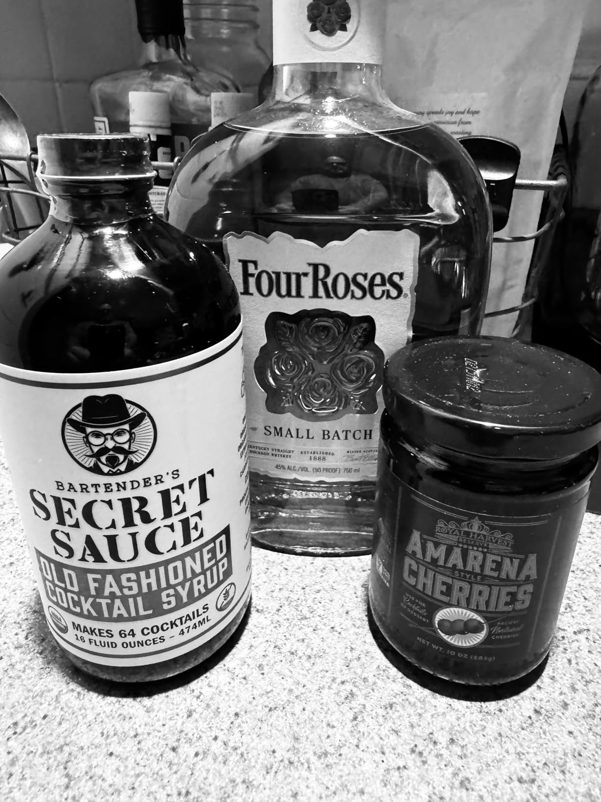 Bartender's Secret Sauce Old Fashioned Kit - Gift Set with 16 oz Old Fashioned Syrup, Peninsula Premium Cocktail Cherries 10.5 oz, 2 Inch Ice Cube Mold customer photo 1