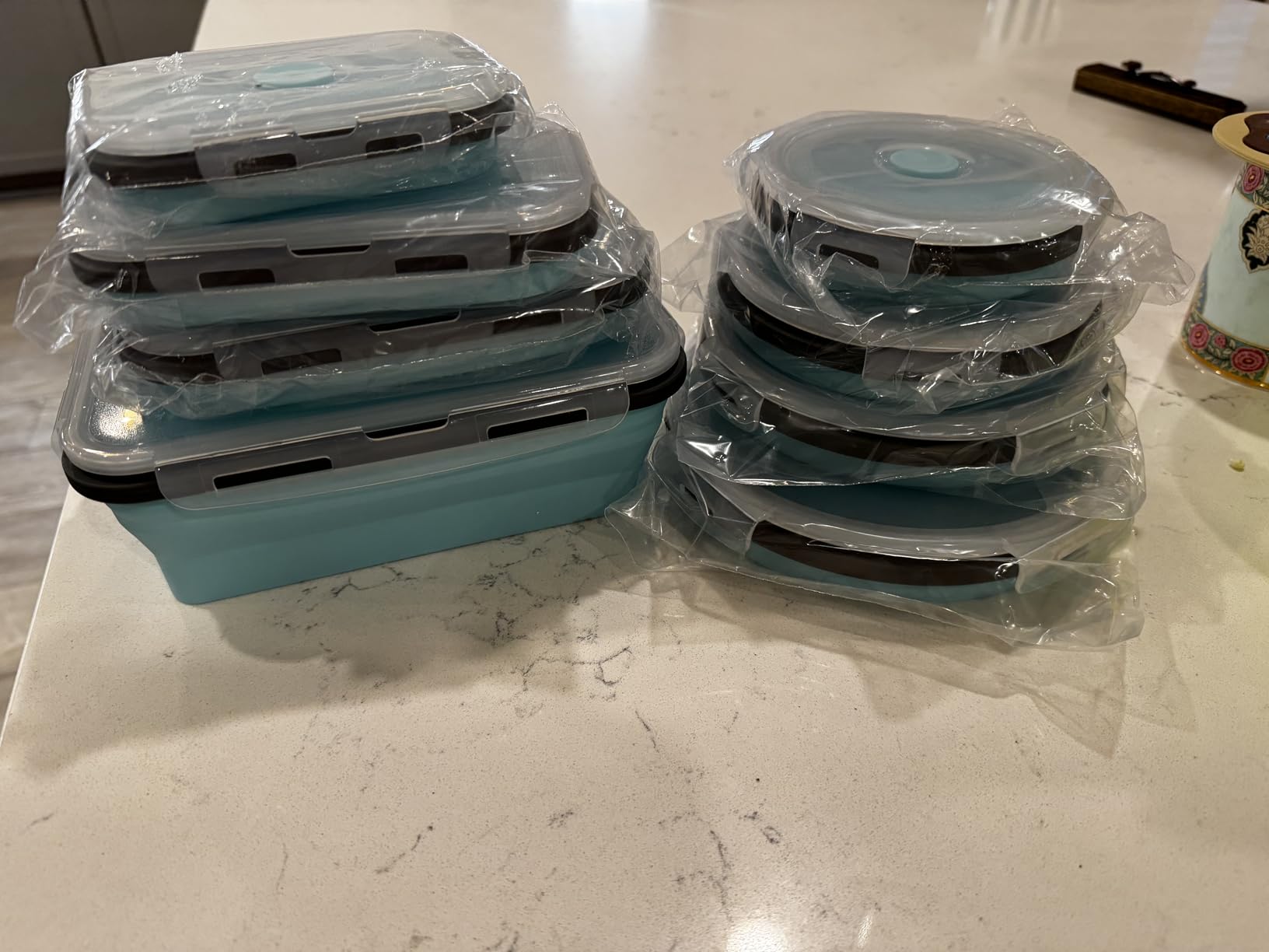 8 Collapsible Food Storage Containers, Silicone Collapsible Food Storage Containers, Collapsible Food Storage Silicone, Rv Collapsible Bowls, Collapsible Storage Containers for Food Camping customer photo 2