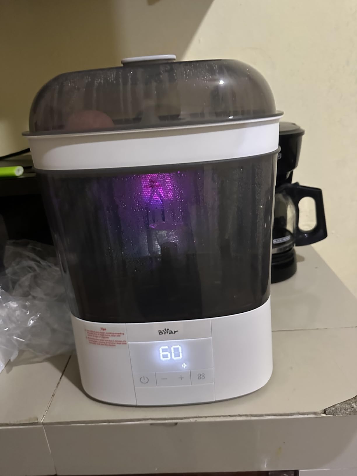 Bear Bottle Sterilizer and Dryer, 2 Layers Large Electric Steam Baby Bottle Sterilizer, Fast Bottle Sanitizer and Dryer for All Bottles & Accessories, Time-Saving Design customer photo 1