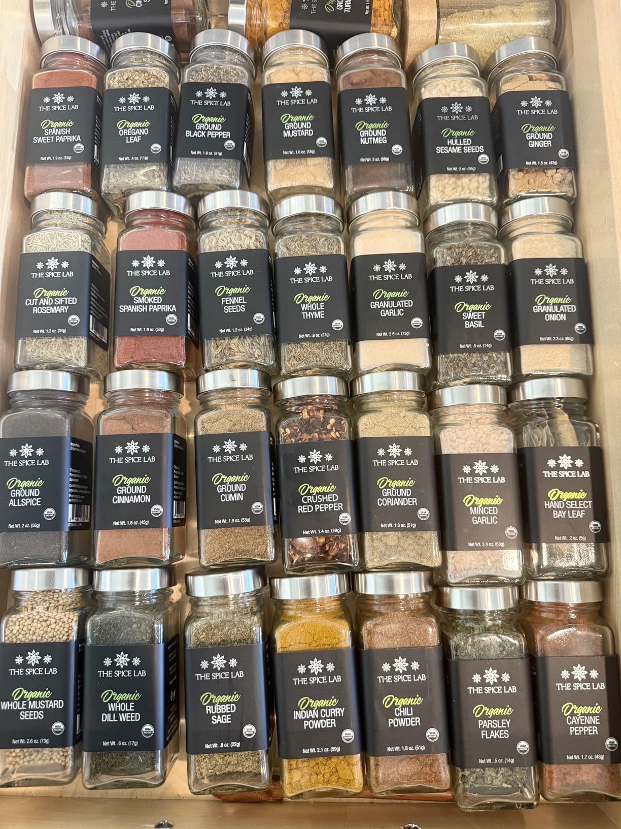 The Spice Lab Ultimate Organic Spices and Seasonings Set - 24 French Jars Starter Spice Kit for Cooking, Grilling & BBQ - Variety Pack with Unique Glass Jars - Gourmet Seasoning Gift Set for All Chefs customer photo 1