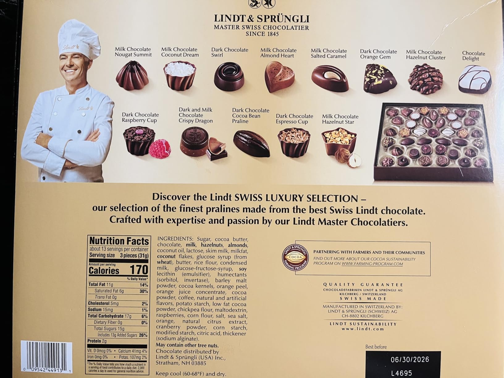 Lindt Swiss Luxury Selection Assorted Chocolates, Chocolate Candy Gift Box, 14.5 oz Gift Box customer photo 1
