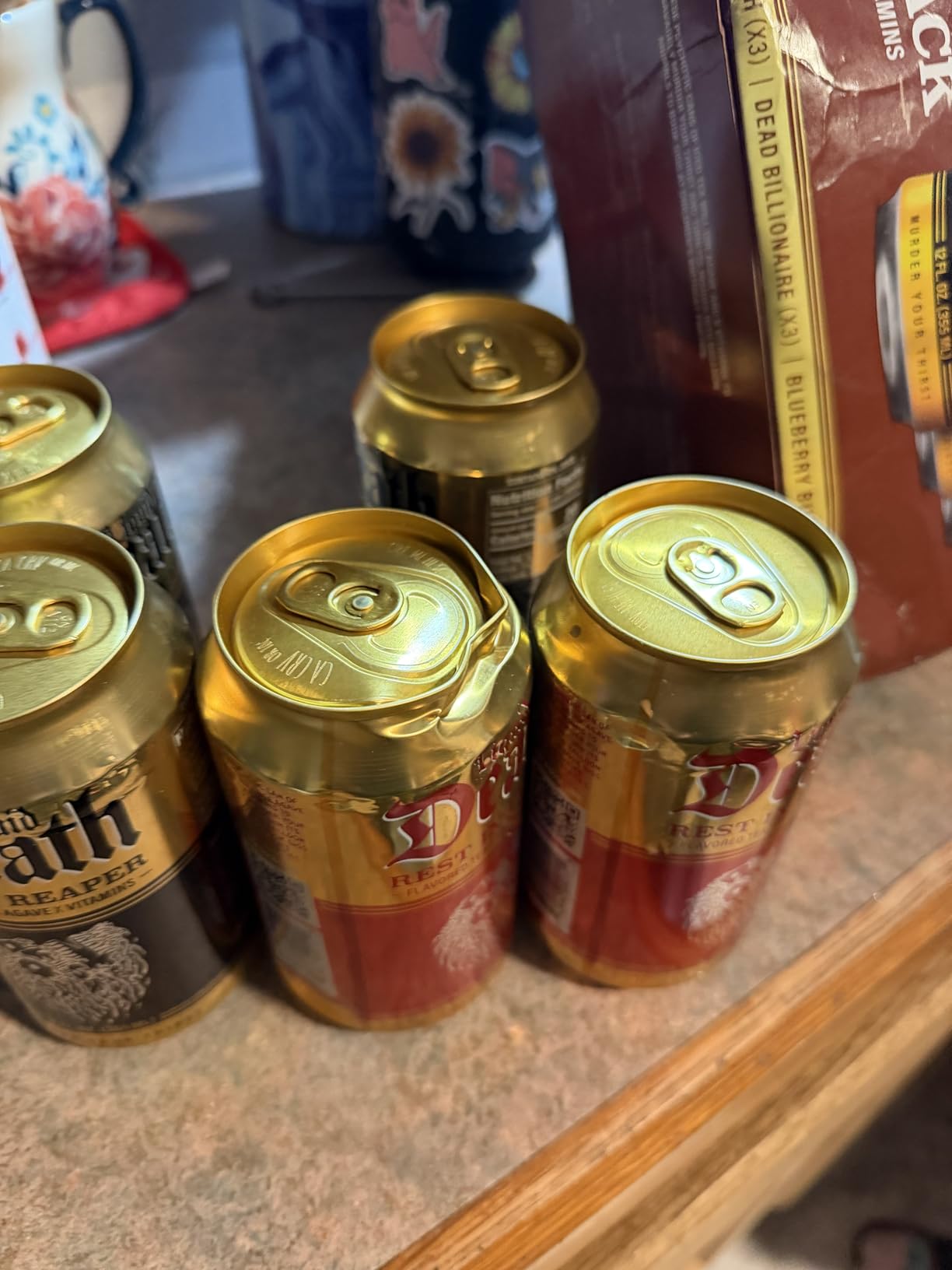 Liquid Death Iced Tea - Variety, Less Sugar*, Boost of Caffeine, B Vitamins, No Artificial Sweeteners, 4 Flavors: Tea/Lemonade, Rest in Peach, Sweet Reaper, Blueberry Buzzsaw, 12 Fl Oz (Pack of 12) customer photo 1