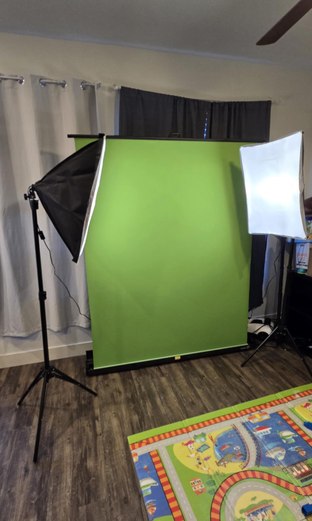 NiceVeedi 85W Photography Lighting, 2-Pack 20'' x 28'' Professional Softbox Lighting Kit with 53'' Boom Arm & 91'' Tripod Stand, Remote Control, Studio Lights for Live Streaming/Portrait/Photography customer photo 1