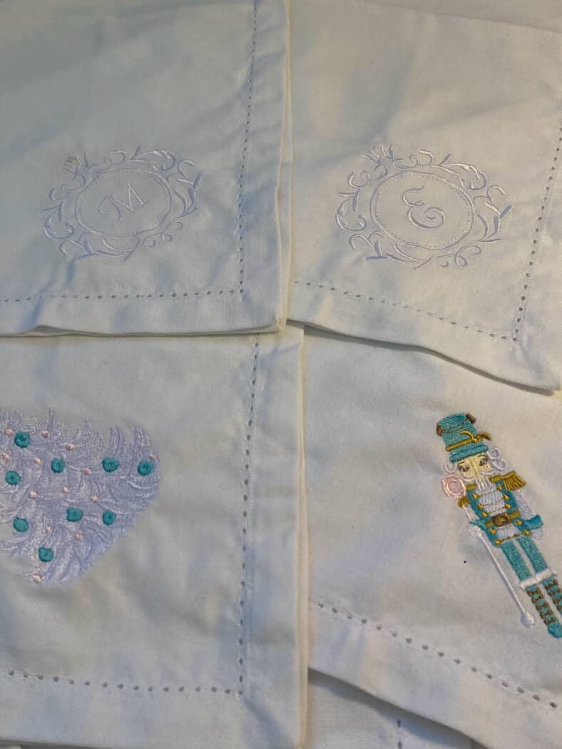 Blue Needles Set of 6 Hemstitch Linen Napkins 100% Cotton Cream Cloth Dinner Napkins 18x18 inches, Soft, Reusable, Absorbent, Washable, Ideal for Spring Summer Easter Events, Parties & Everyday Use customer photo 1