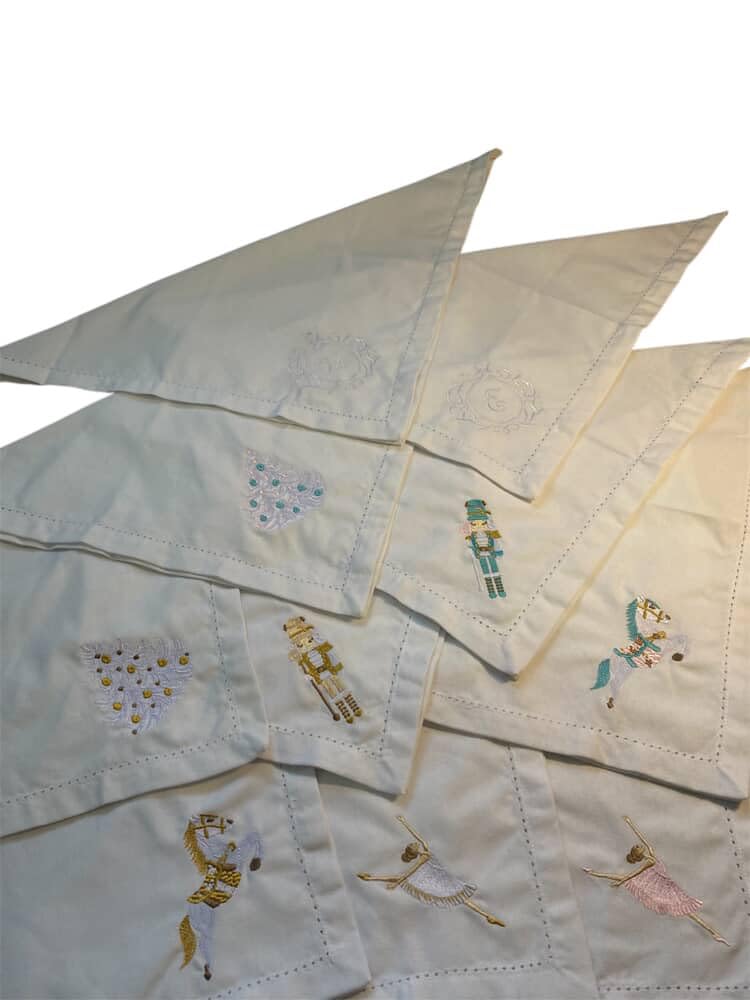 Blue Needles Set of 6 Hemstitch Linen Napkins 100% Cotton Cream Cloth Dinner Napkins 18x18 inches, Soft, Reusable, Absorbent, Washable, Ideal for Spring Summer Easter Events, Parties & Everyday Use customer photo 2