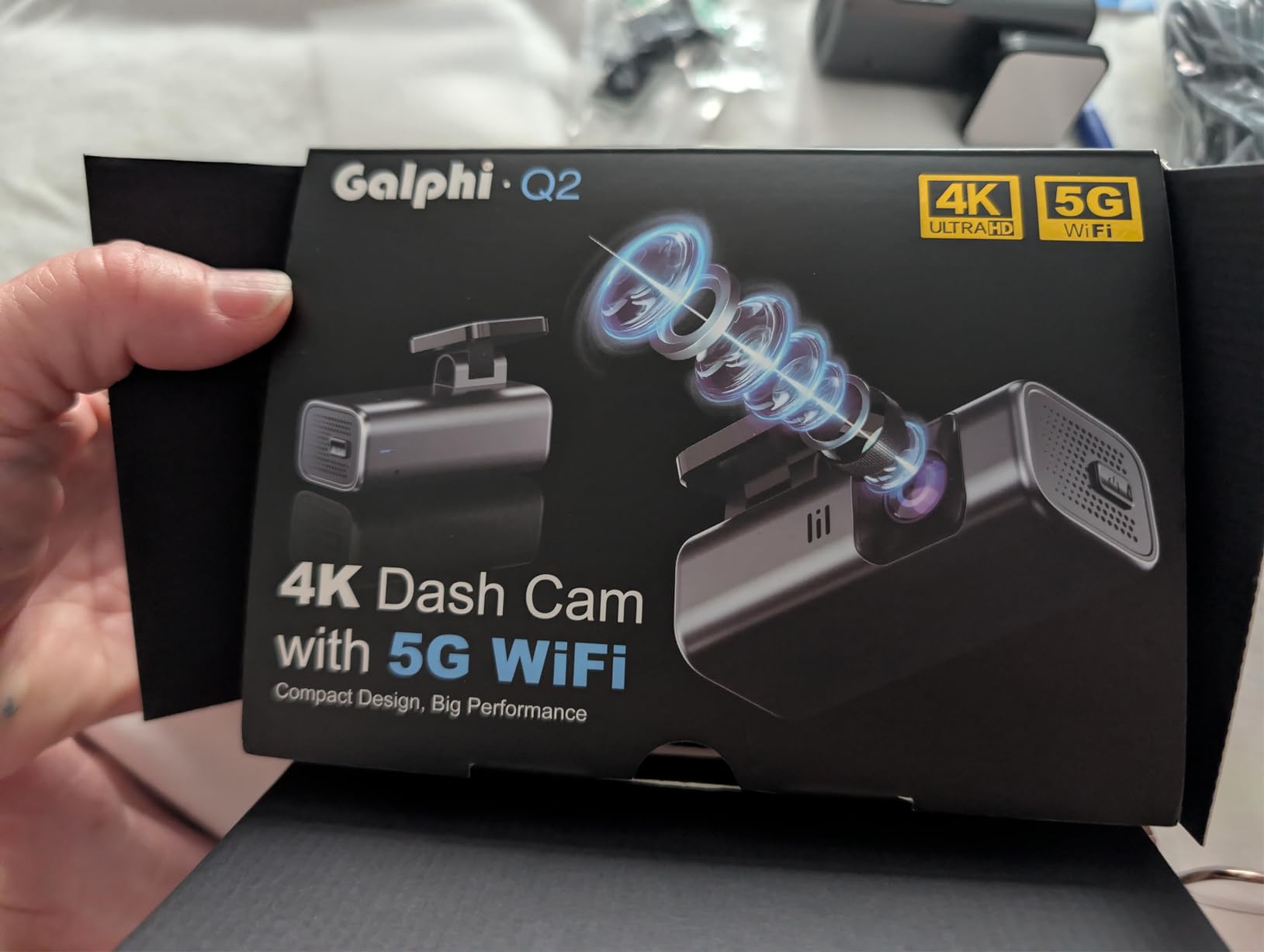 galphi 4K Dash Cam Front, Built-in 5G WiFi, 64GB Card Included, Dash Camera for Cars, Mini Dashcam with Super Night Vision, Loop Recording, G-Sensor, 24 Hours Parking Monitor, Support 256GB Max customer photo 2