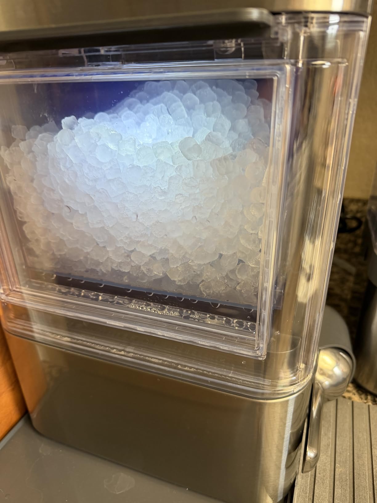 GE Profile Opal 2.0 Ultra Nugget Ice Maker with .75 Gallon Side Tank and Scale Inhibiting Filter, Scoop Included, 38 lbs in 24 Hours, Pellet Ice Machine with WiFi & Smart Connected, Stainless Steel customer photo 2