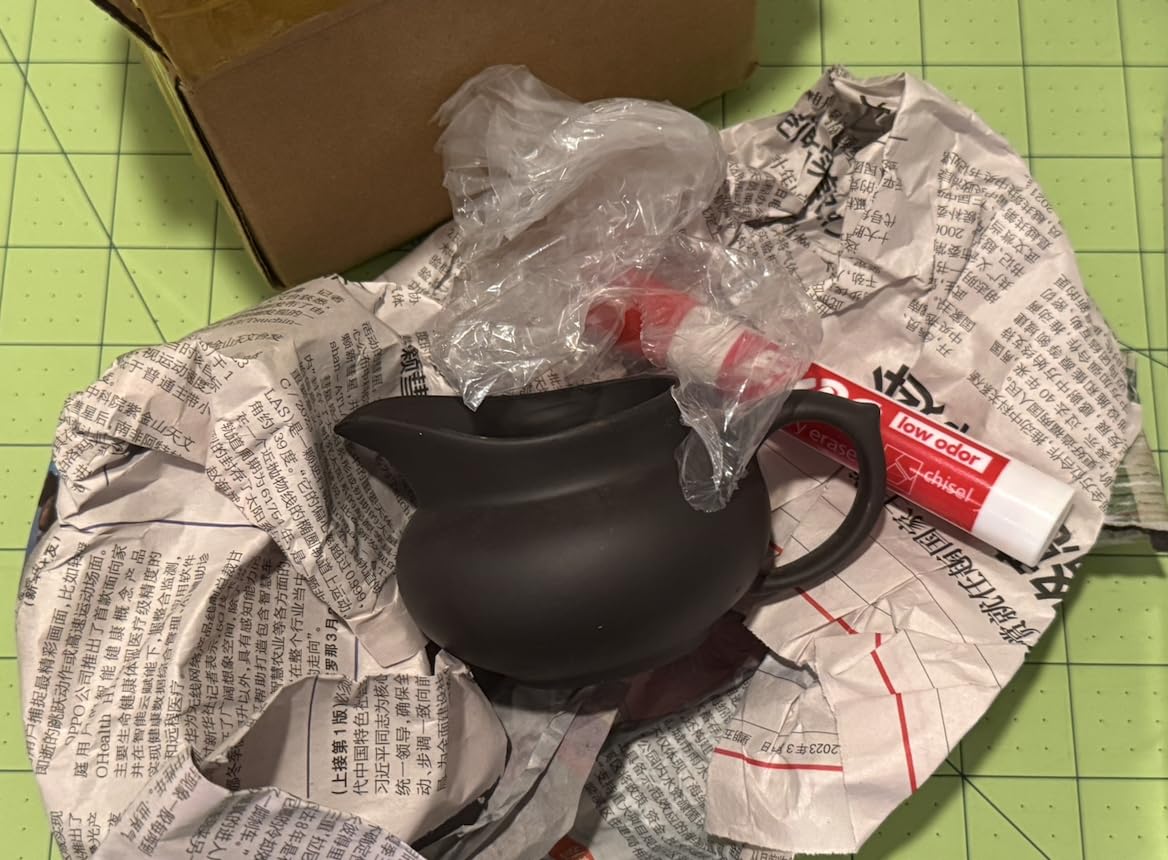 Chinese Gongfu Tea Fairness Cup 120ml Traditional Clay Tea Pitcher, Terracotta Brown, Handcrafted Serving Mini (Red) customer photo 2