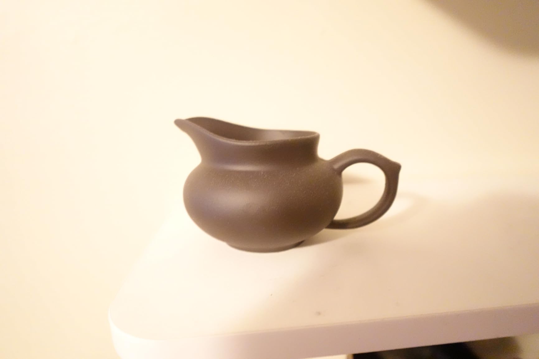 Chinese Gongfu Tea Fairness Cup 120ml Traditional Clay Tea Pitcher, Terracotta Brown, Handcrafted Serving Mini (Black) customer photo 1